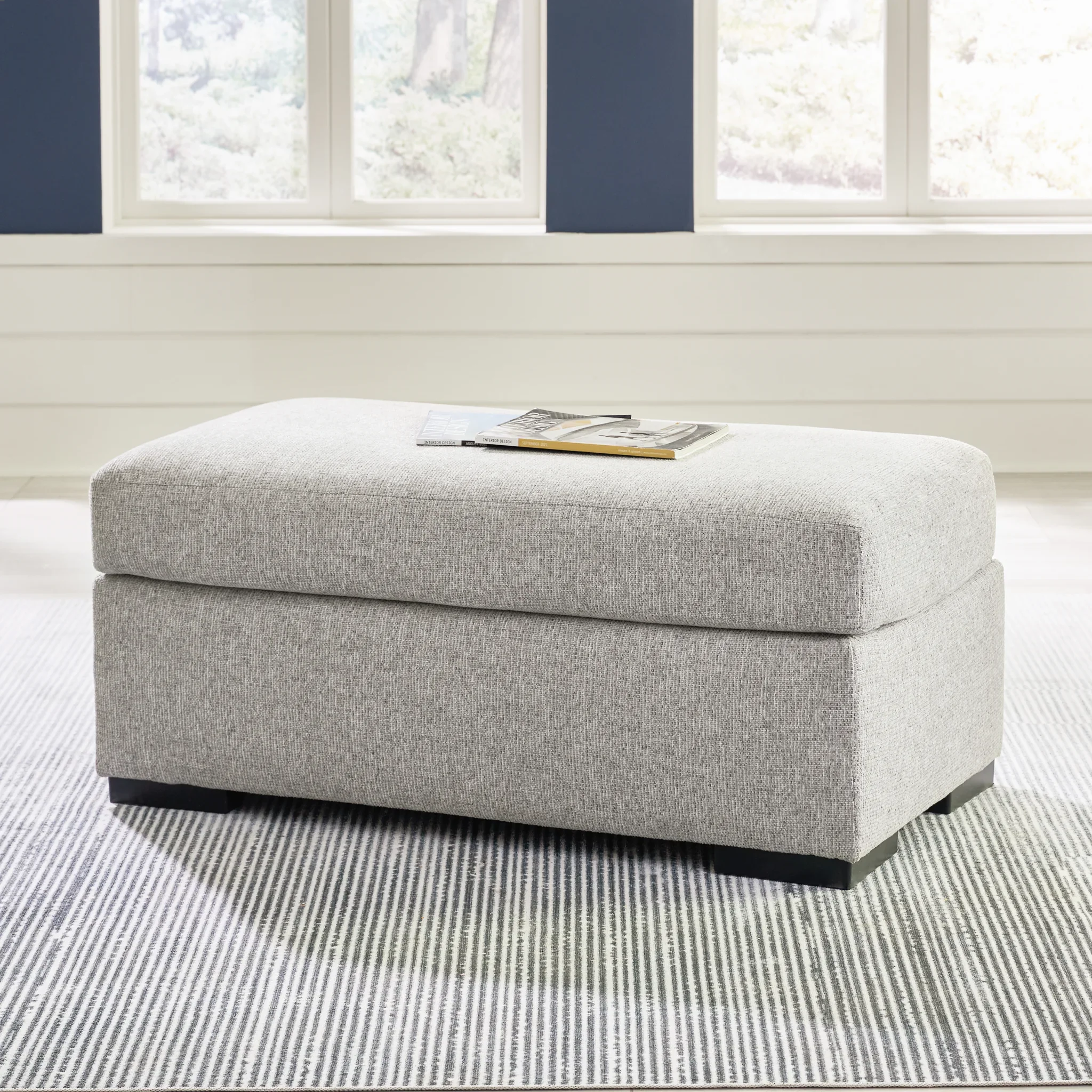 Evansley - 4 Pc. - Sofa, Loveseat, Chair And A Half, Ottoman - Pewter - Image 14