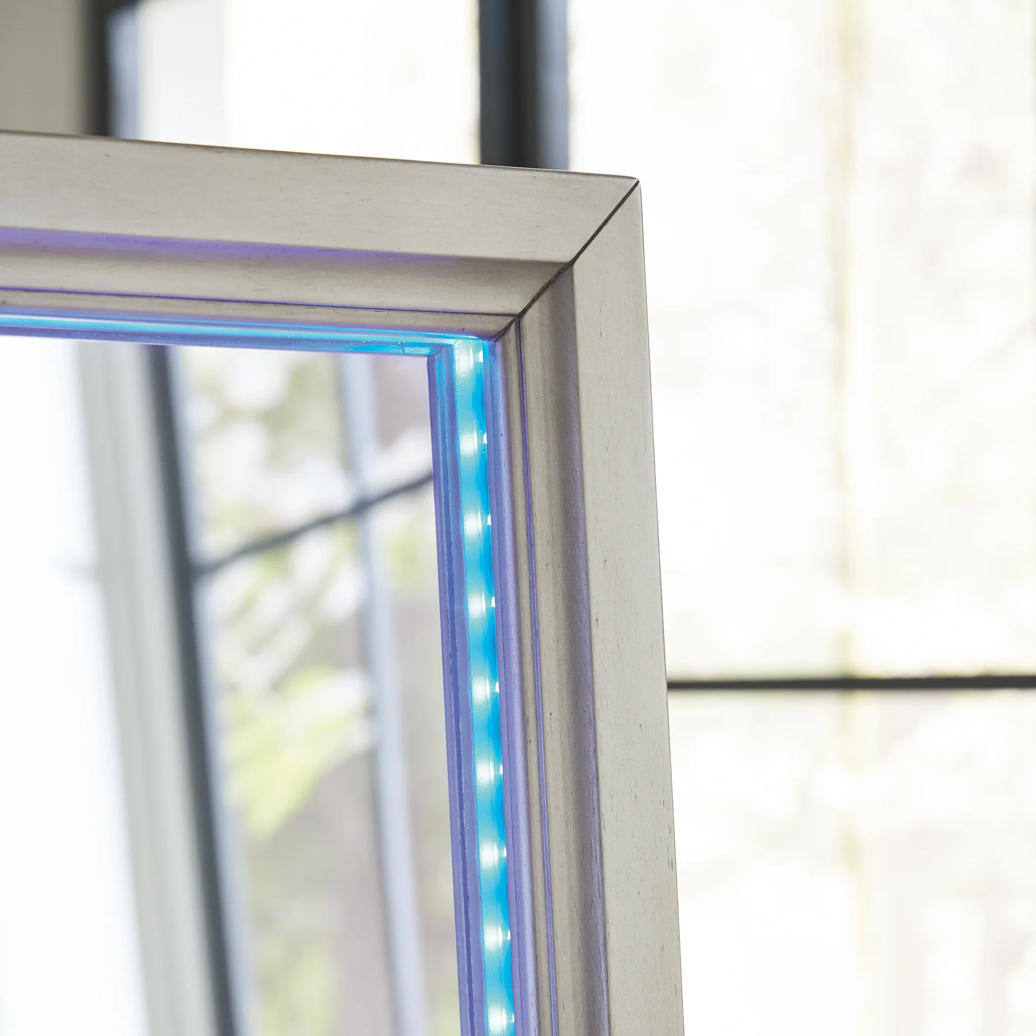Evesen - Champagne - Floor Standing Mirror With Storage - Image 10