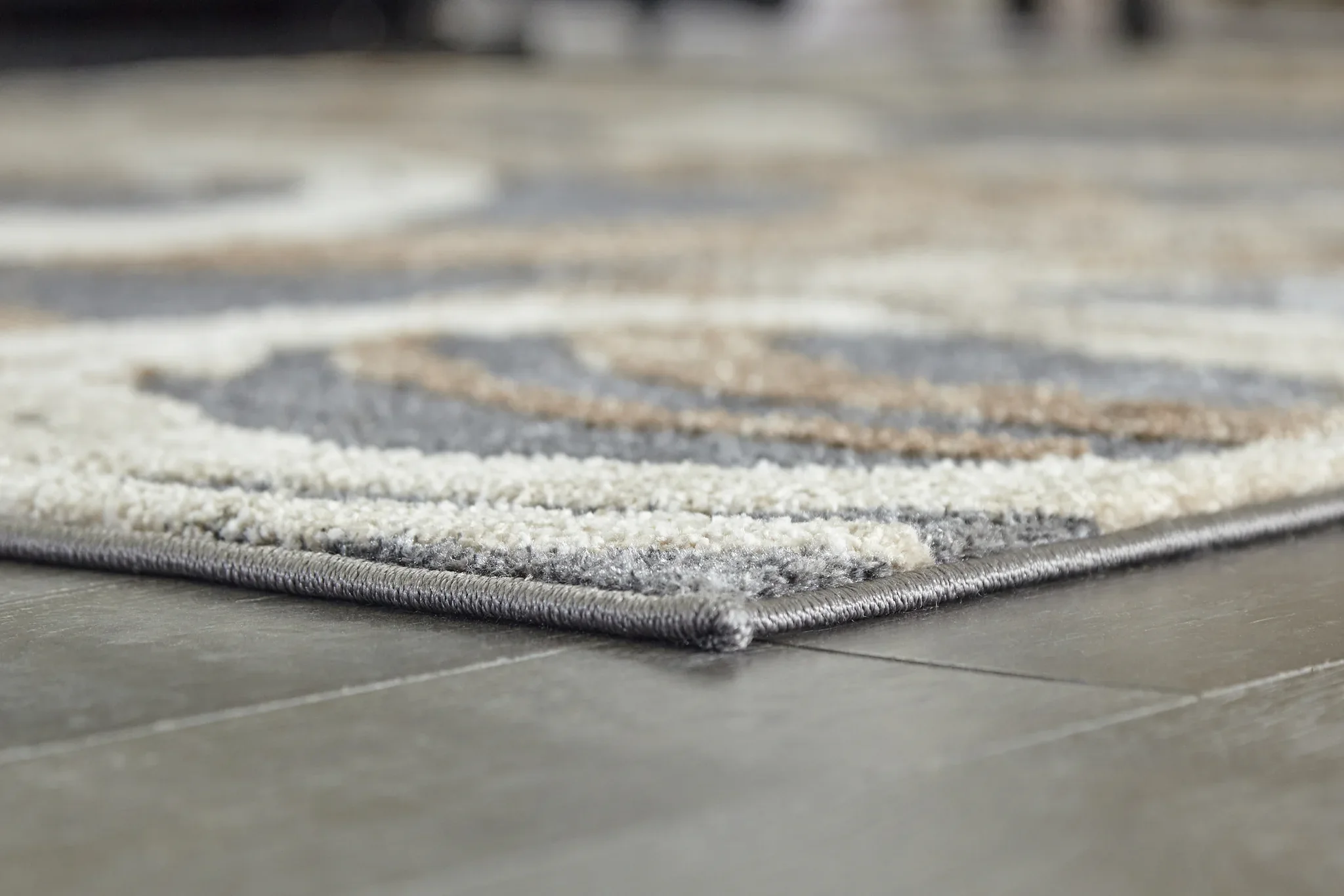 Faelyn - Gray / Brown / Beige - Large Rug - 8' x 10' - Image 3