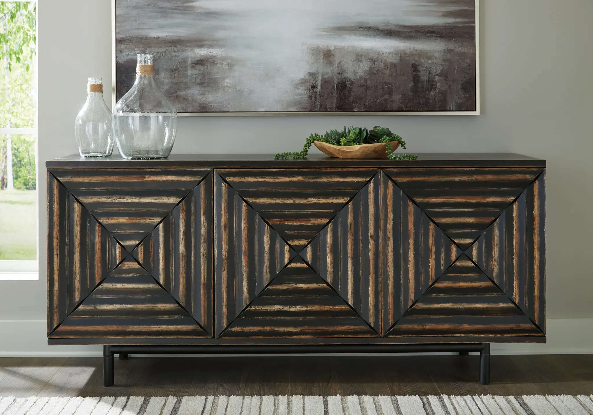 Fair Ridge - Distressed Black - Accent Cabinet - Image 2