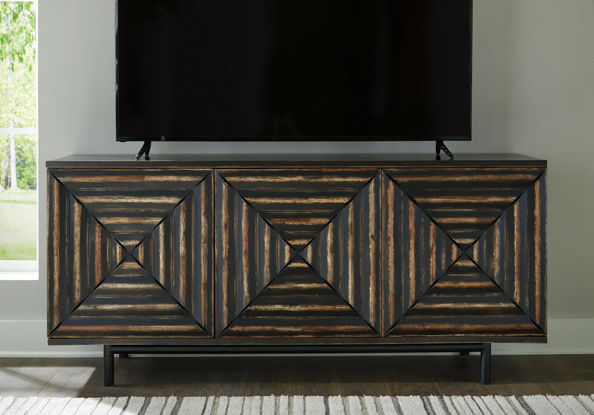 Fair Ridge - Distressed Black - Accent Cabinet - Image 3