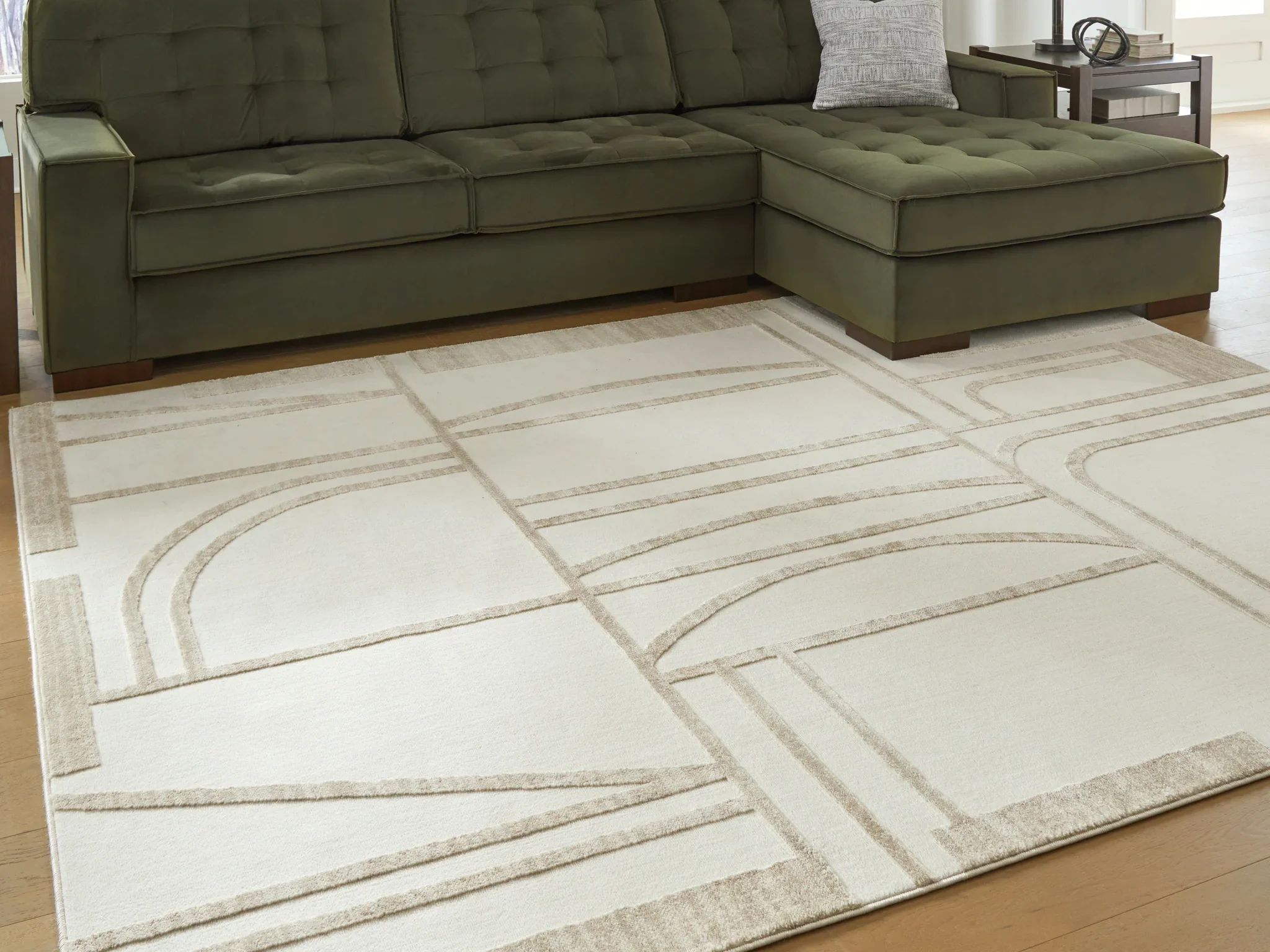 Farongrove - Ivory / Beige - Large Rug - 8' x 10' - Image 2