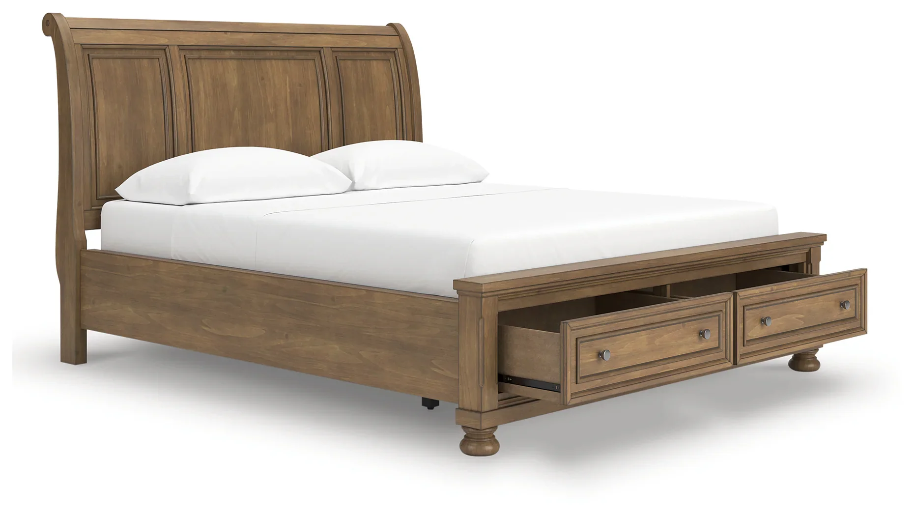 Feddinger - Medium Brown - California King Storage Sleigh Bed - Image 2