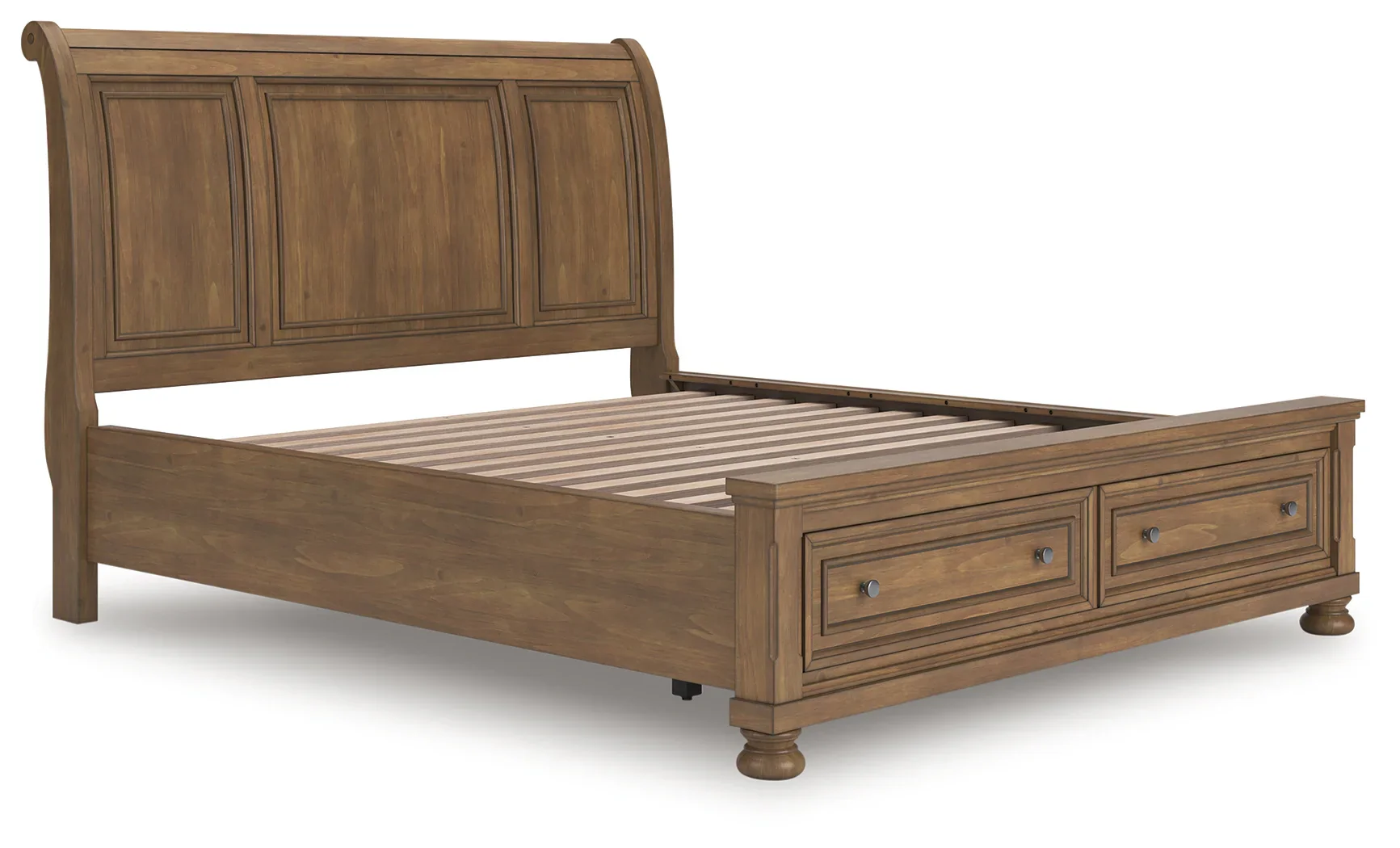 Feddinger - Medium Brown - California King Storage Sleigh Bed - Image 3