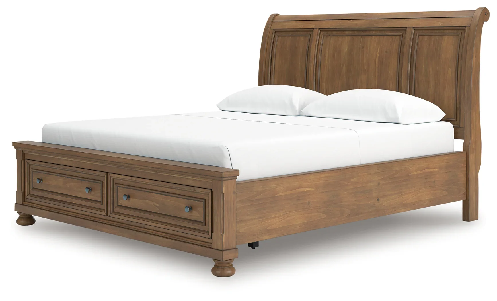 Feddinger - Medium Brown - California King Storage Sleigh Bed - Image 5