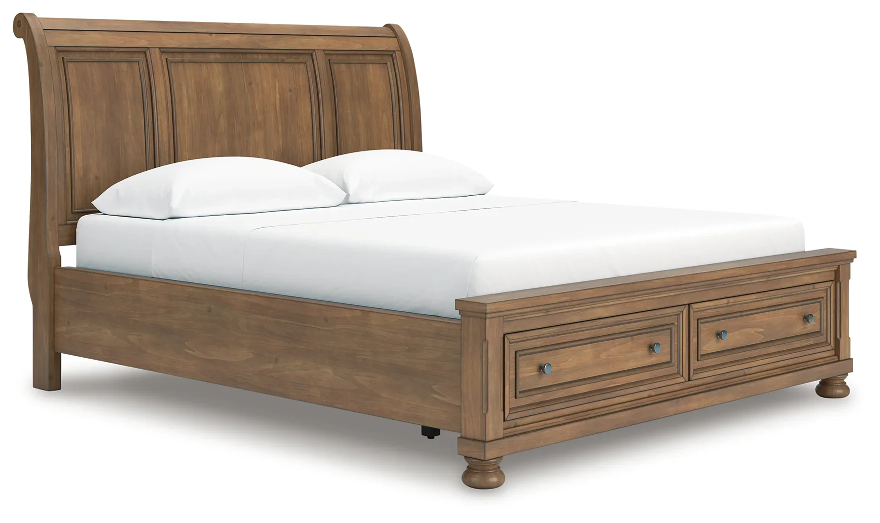 Feddinger - Medium Brown - California King Storage Sleigh Bed - Image 9