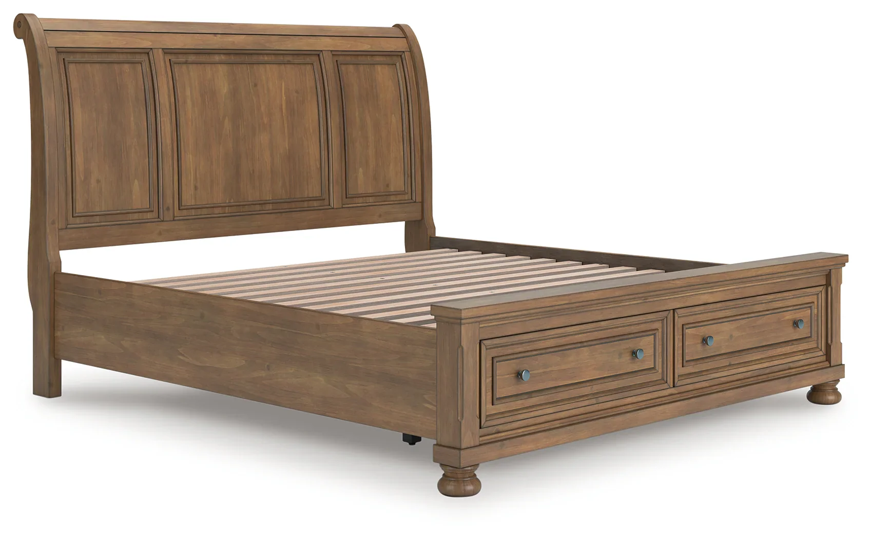 Feddinger - Medium Brown - King Storage Sleigh Bed - Image 3