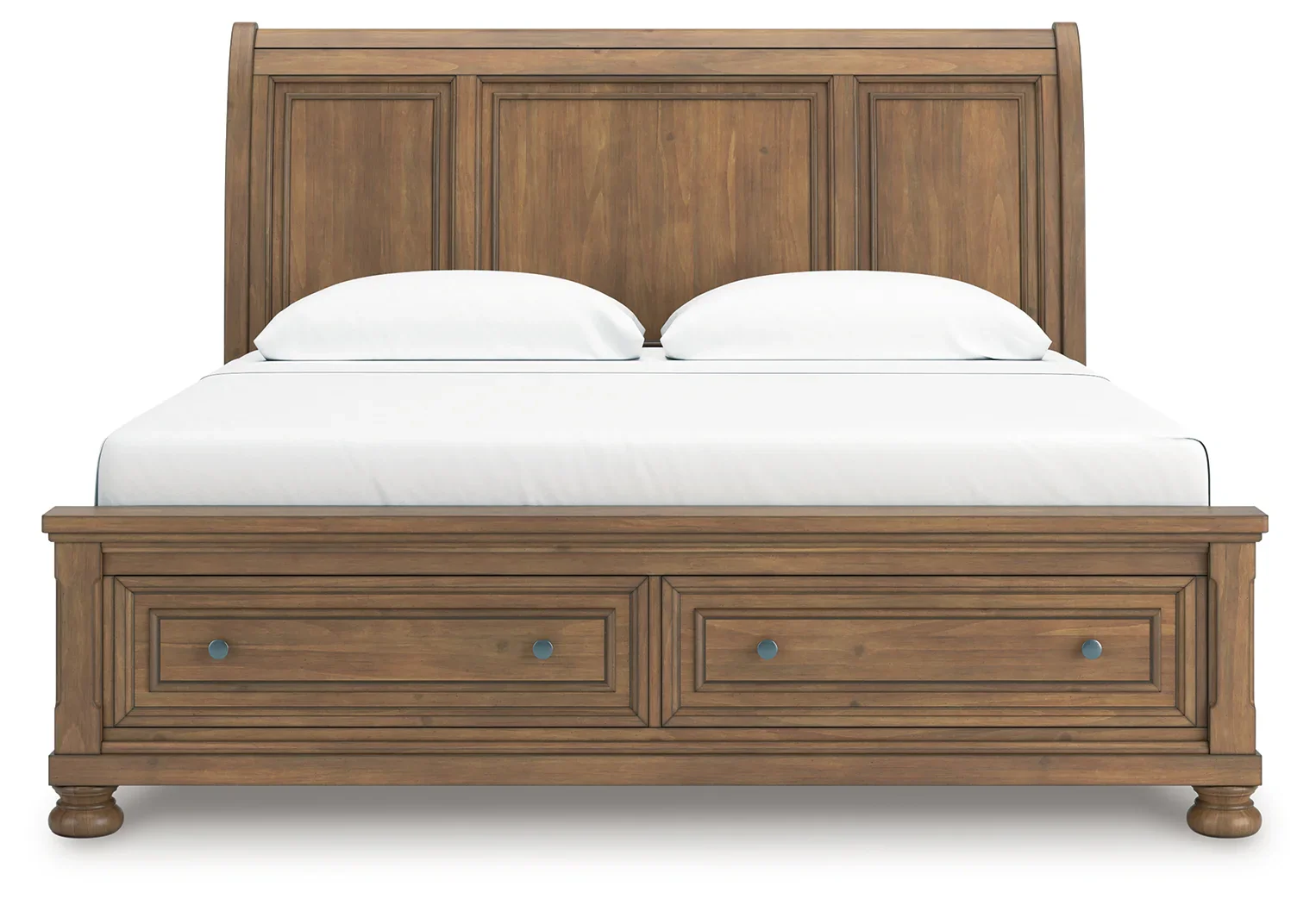 Feddinger - Medium Brown - King Storage Sleigh Bed - Image 4