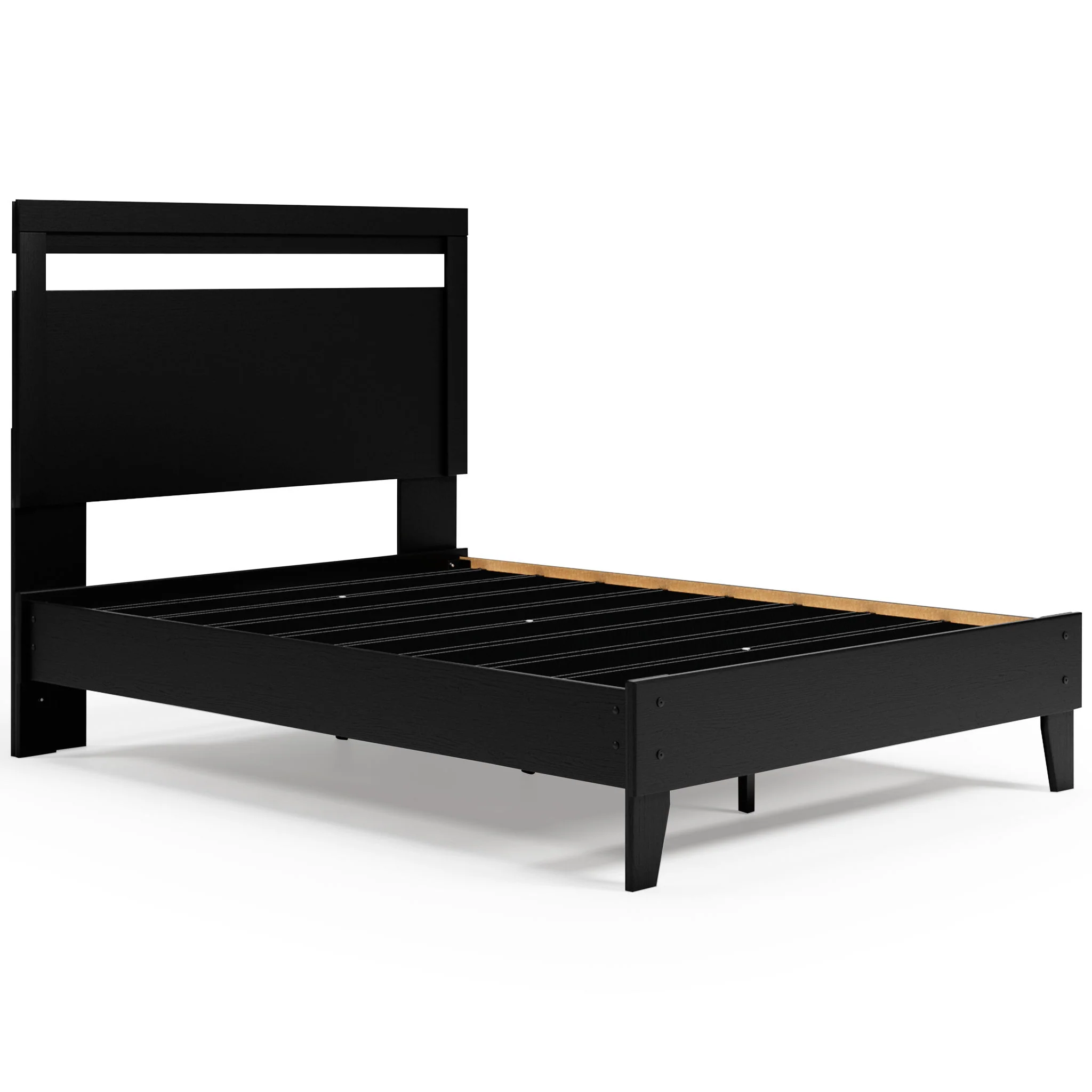 Finch - Black / Brown - Queen Panel Platform Bed - Image 3