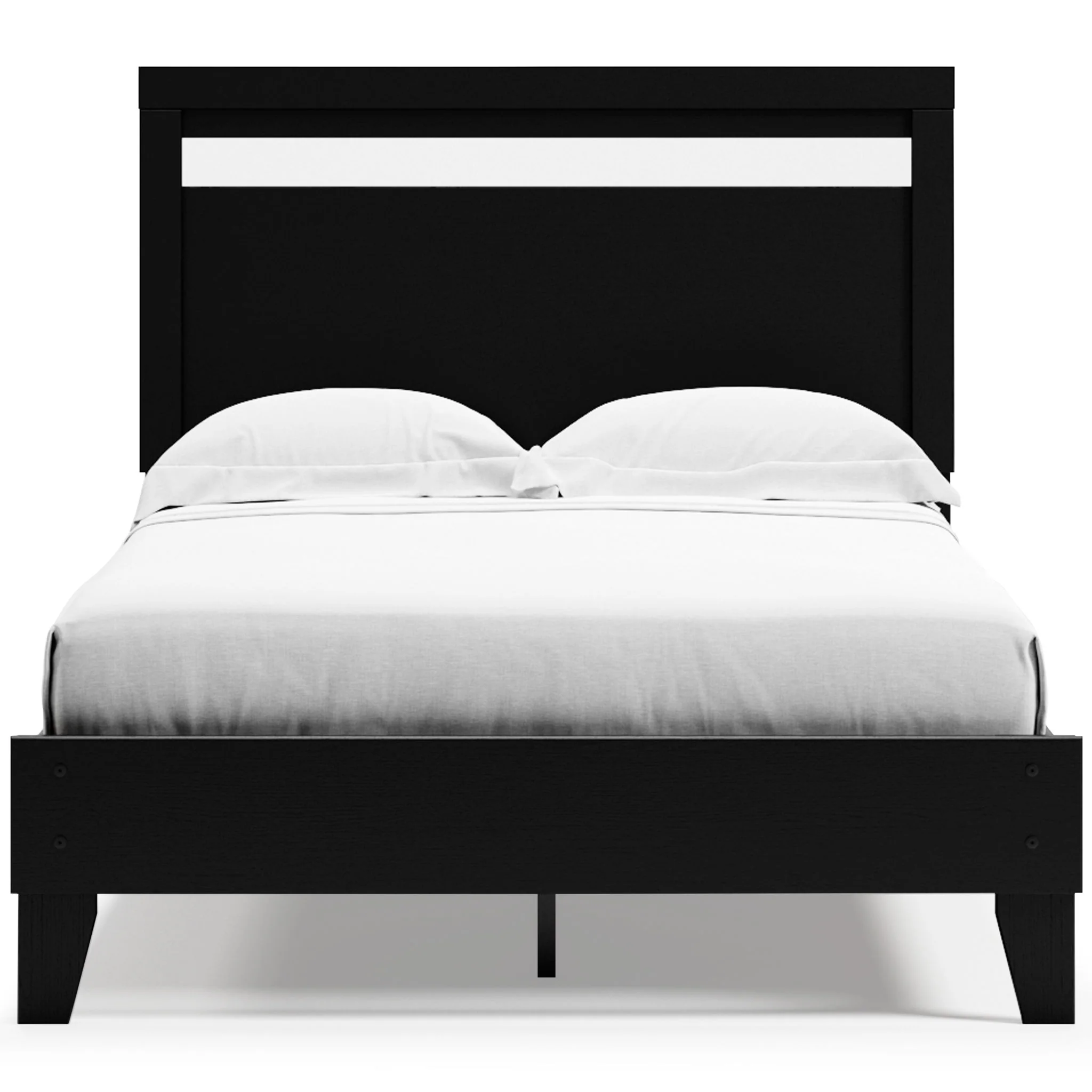 Finch - Black / Brown - Queen Panel Platform Bed - Image 4