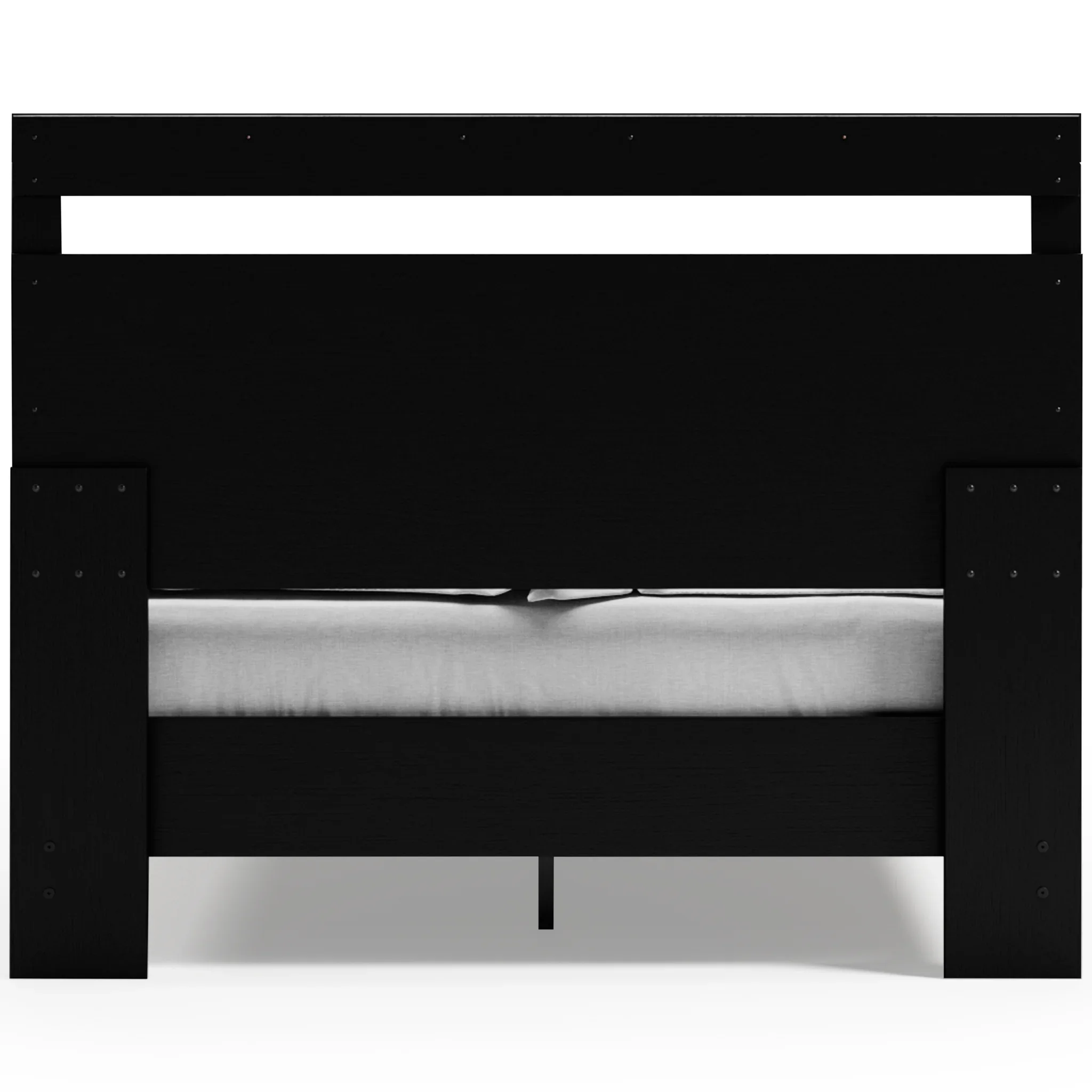 Finch - Black / Brown - Queen Panel Platform Bed - Image 5