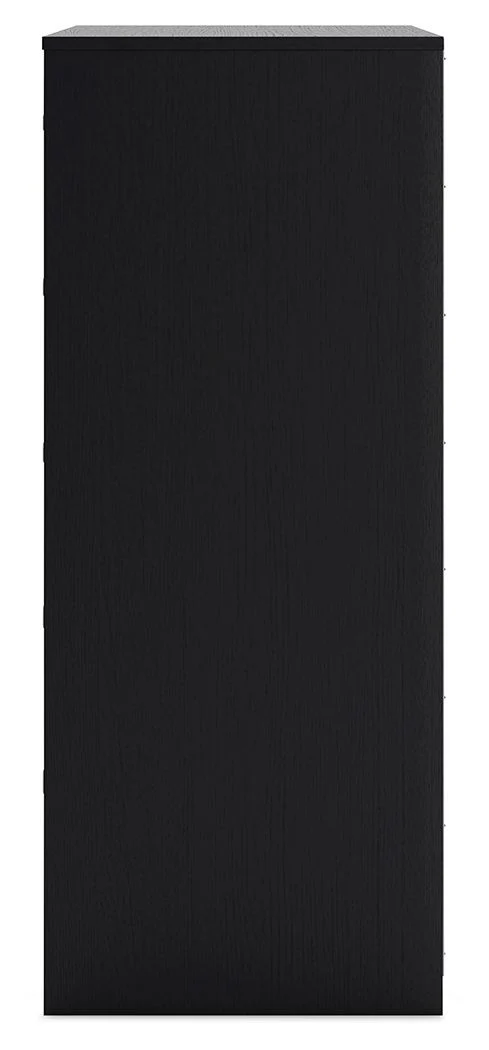 Finch - Black - Five Drawer Chest - 46" Height - Image 4