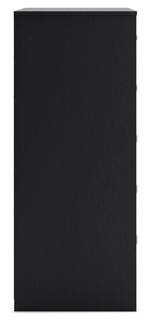 Finch - Black - Five Drawer Chest - 46" Height - Image 6