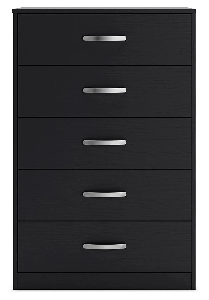 Finch - Black - Five Drawer Chest - 46" Height - Image 8