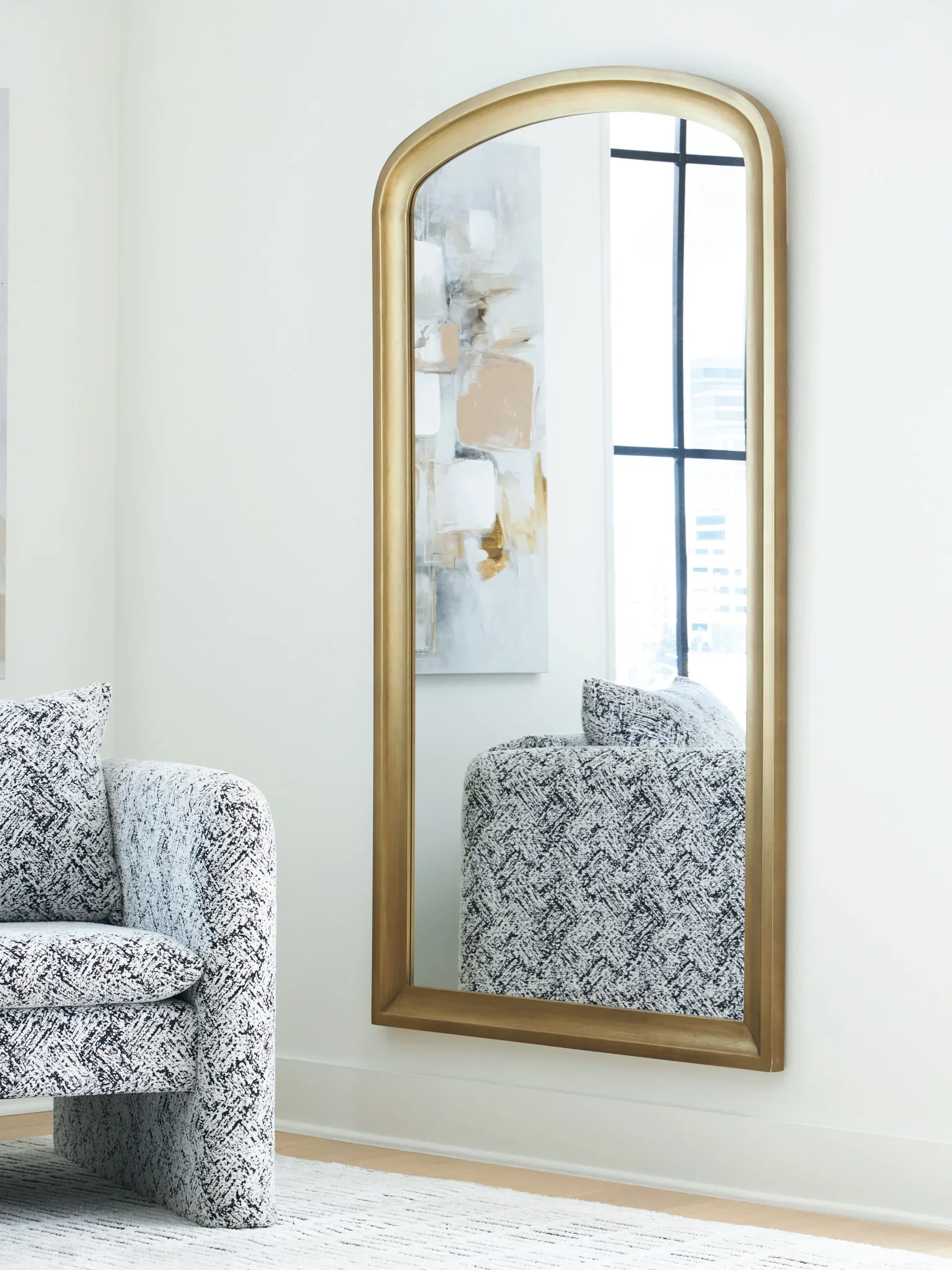 Fintan - Gold Finish - Floor Mirror - Image 2