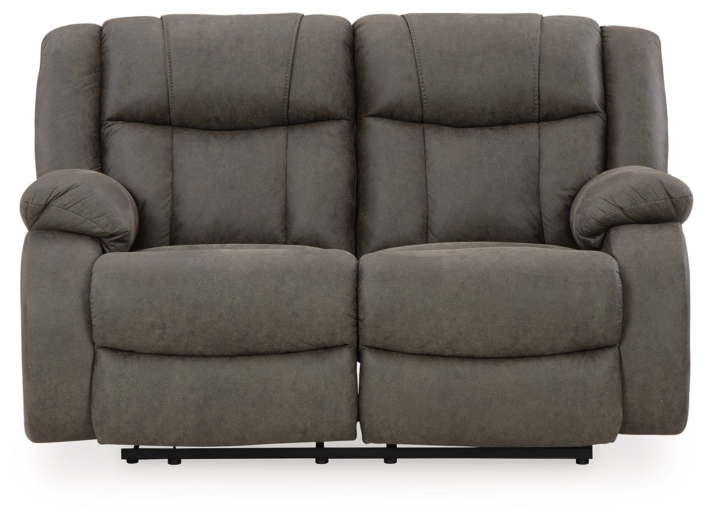 First Base - Gunmetal - Reclining Loveseat - Image 3