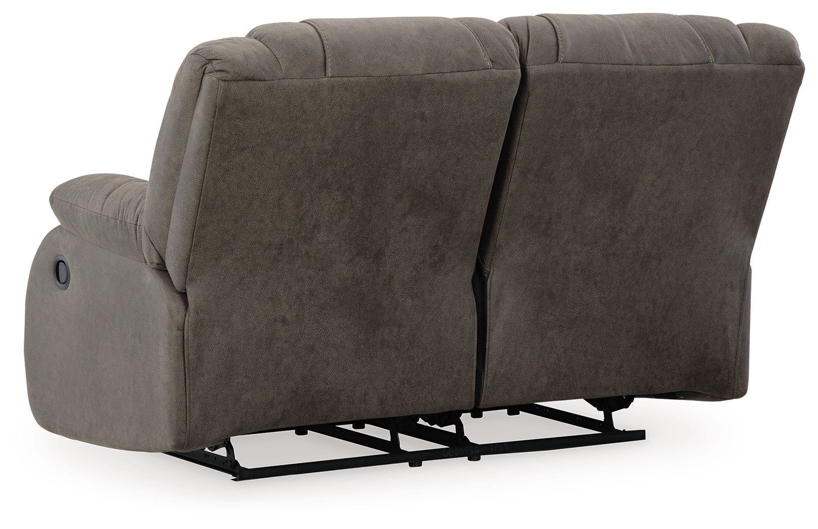 First Base - Gunmetal - Reclining Loveseat - Image 5