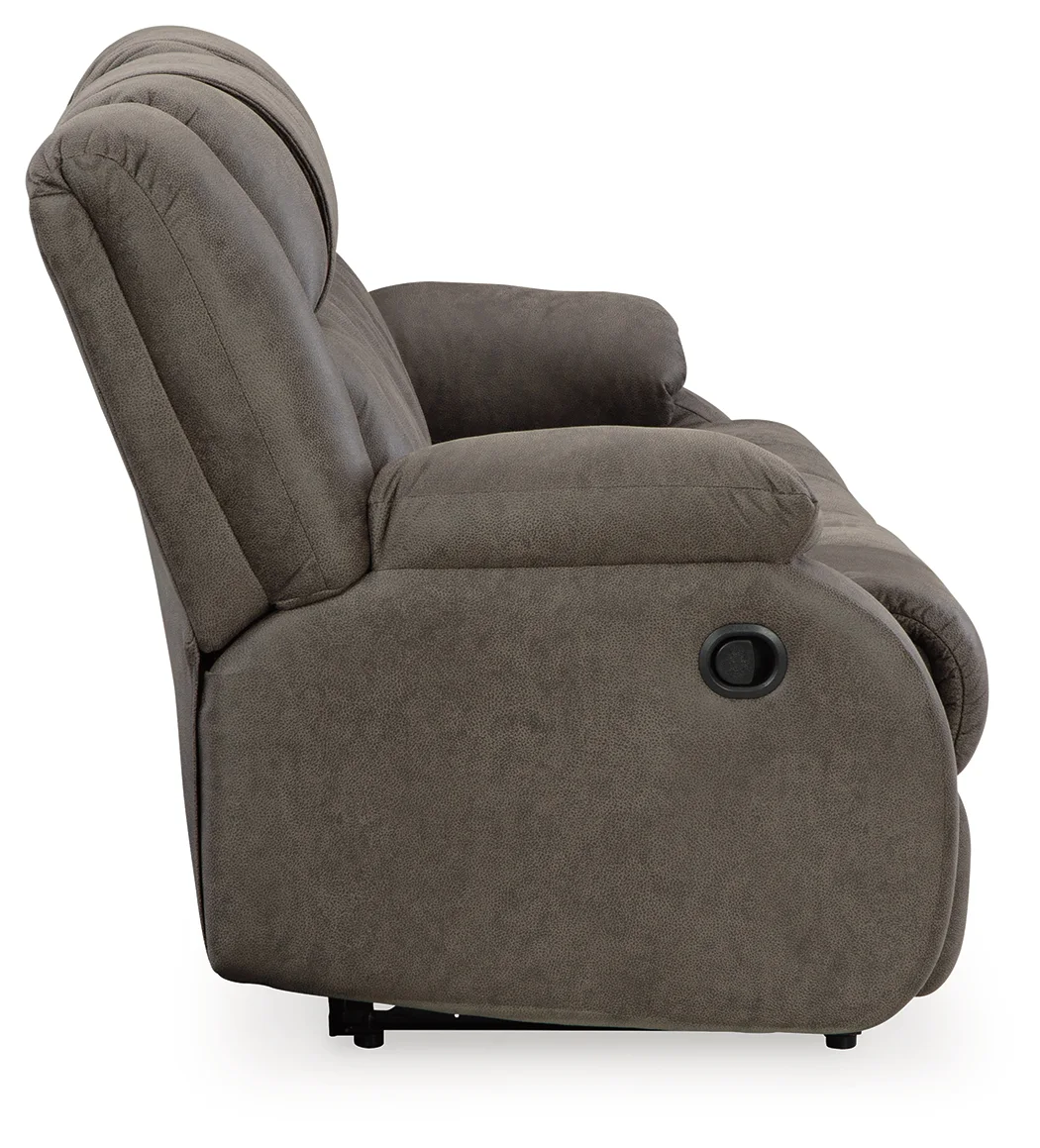 First Base - Gunmetal - Reclining Sofa - Image 5