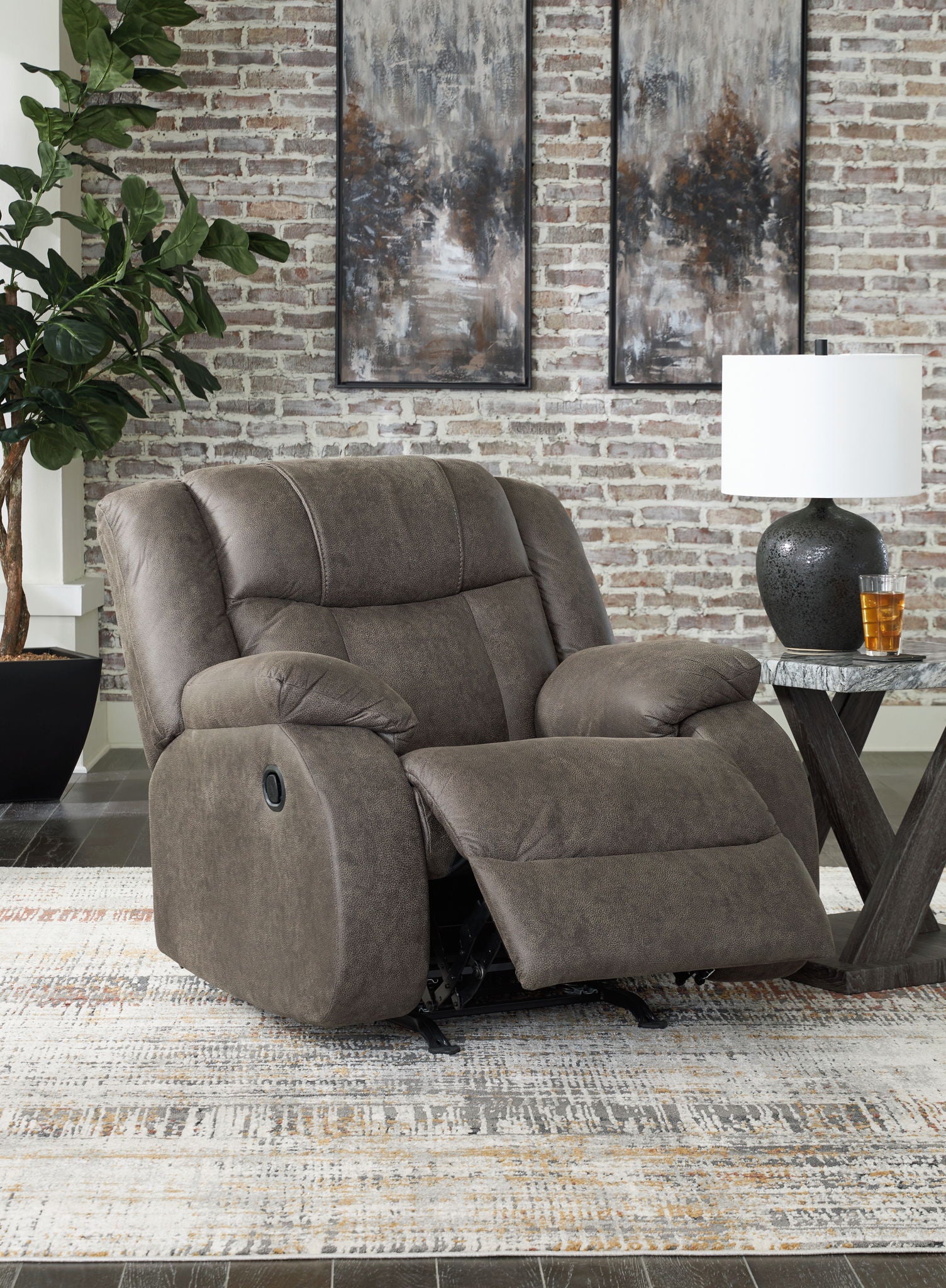 First Base - Gunmetal - Rocker Recliner - Image 8