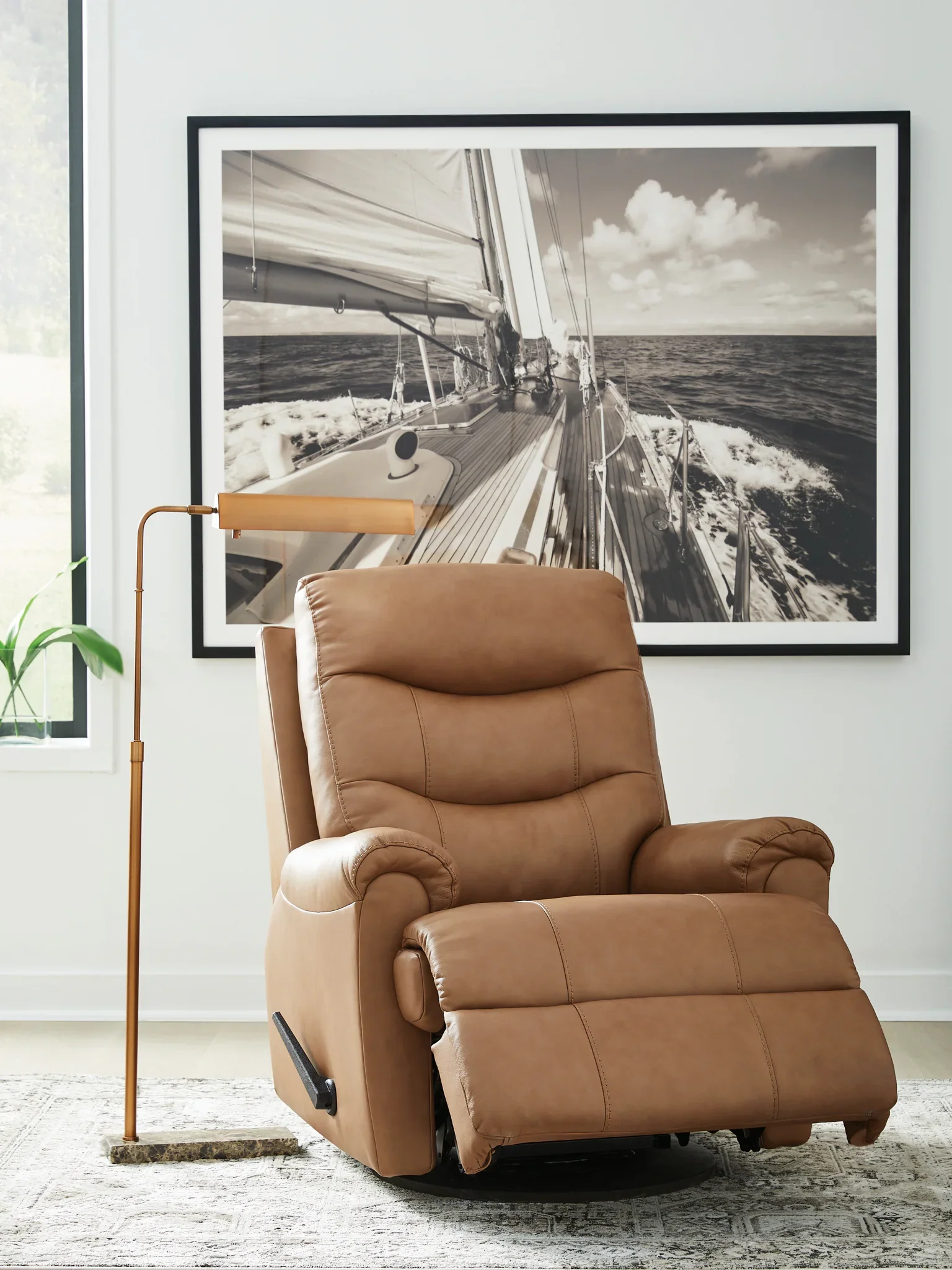 Flynwood - Swivel Glider Recliner - Butternut - Image 7