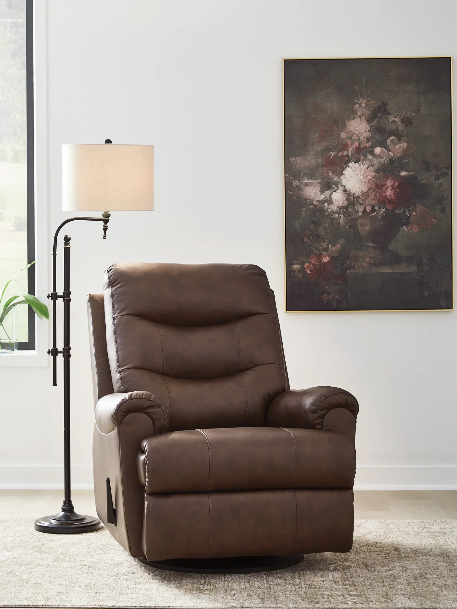 Flynwood - Swivel Glider Recliner - Espresso - Image 2