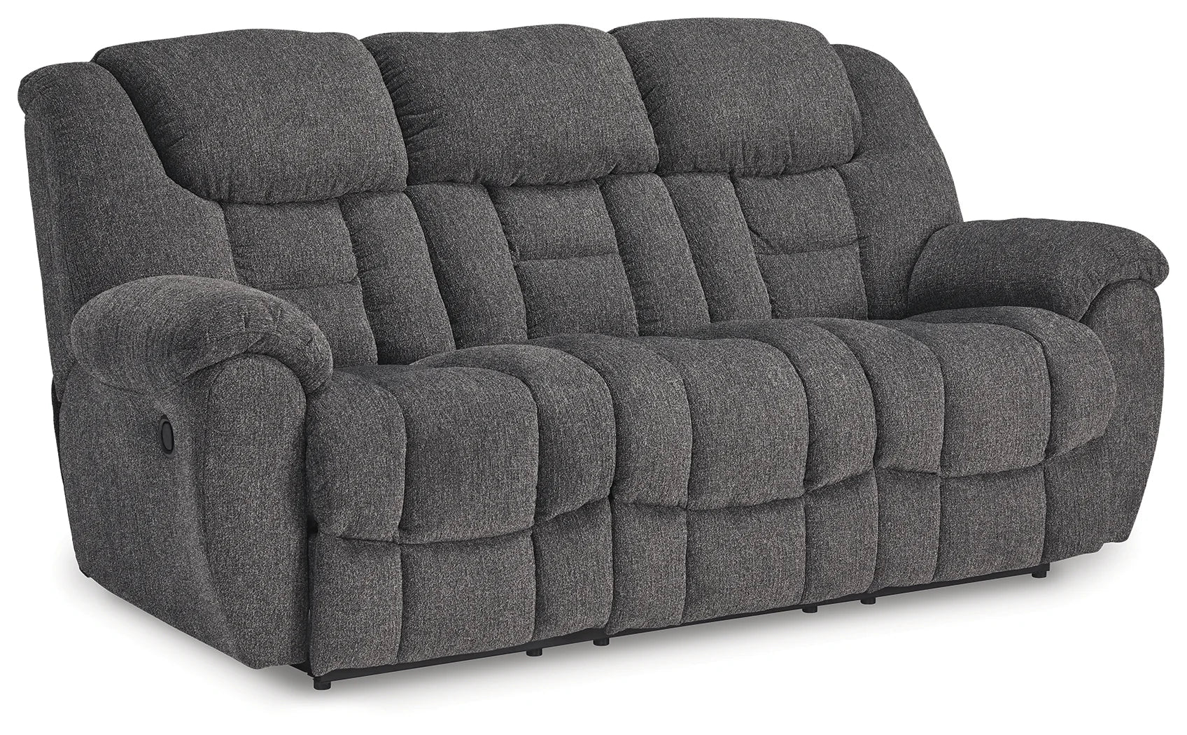 Foreside - Charcoal - 3 Pc. - Reclining Sofa, Reclining Loveseat With Console, Rocker Recliner - Image 12
