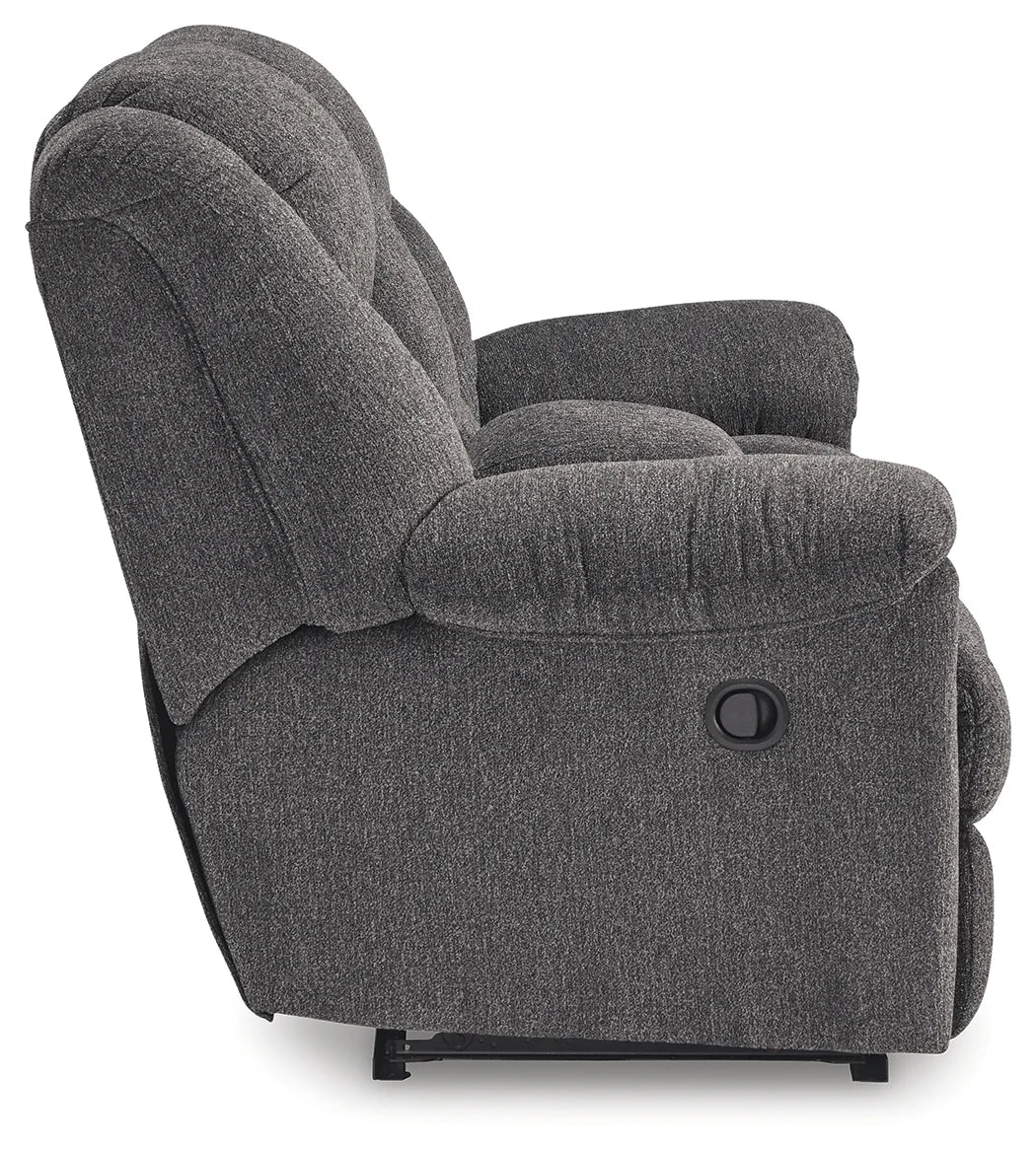 Foreside - Charcoal - Dbl Reclining Loveseat with Console - Image 5