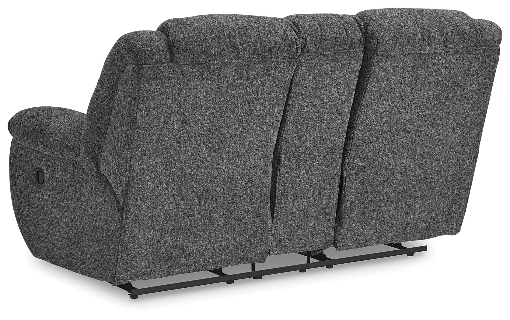 Foreside - Charcoal - Dbl Reclining Loveseat with Console - Image 6