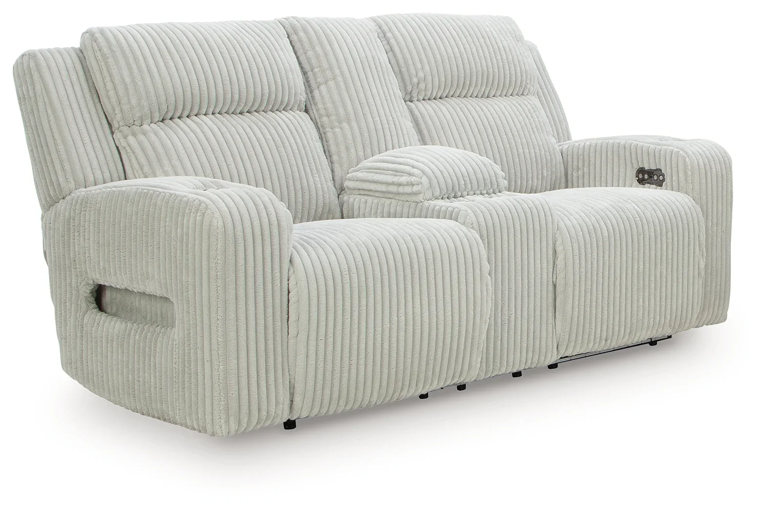 Forest Lake - Alloy - Power Reclining Loveseat With Console / Adj Headrest - Image 2