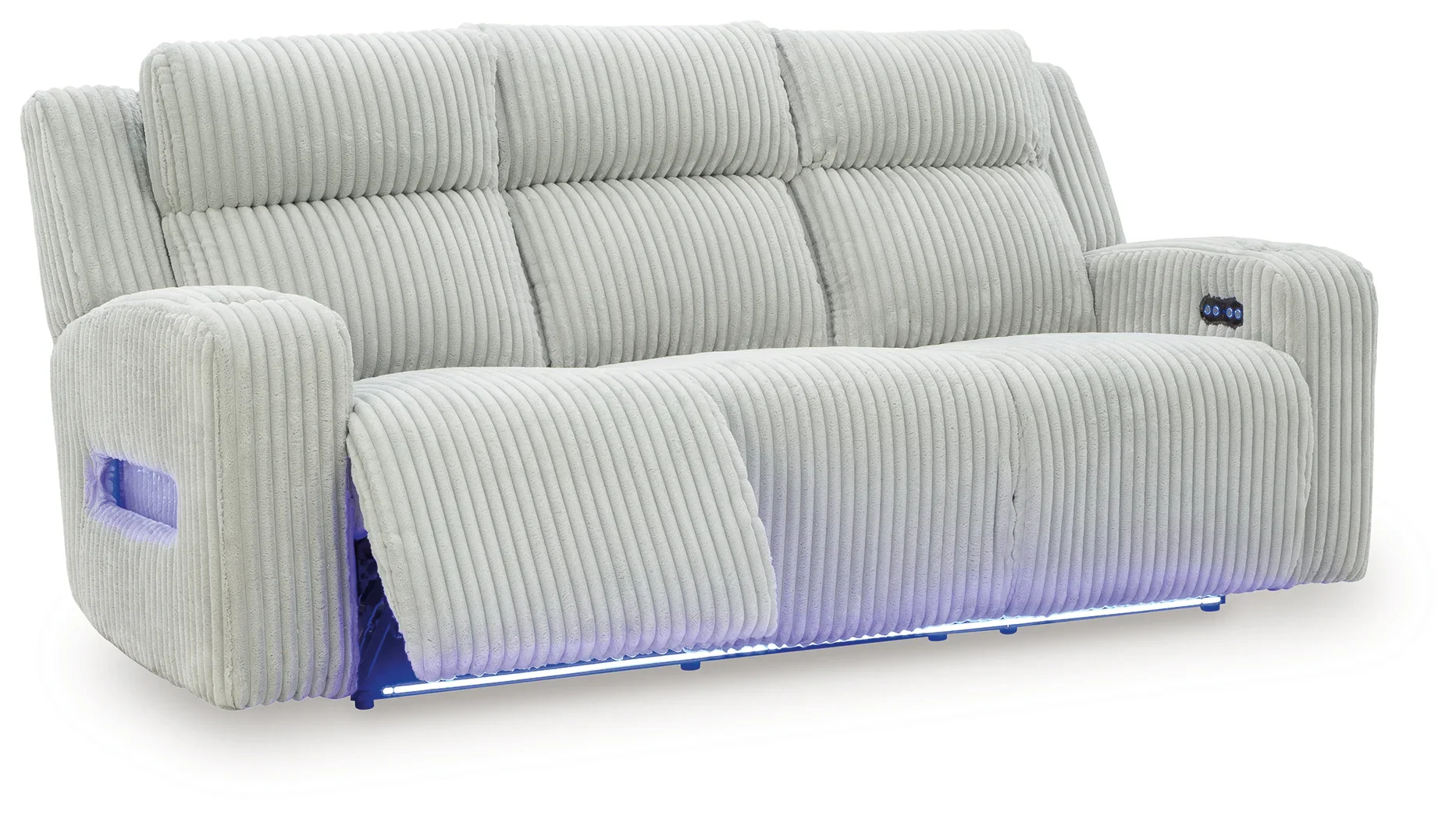 Forest Lake - Alloy - Power Reclining Sofa With Adj Headrest - Image 2