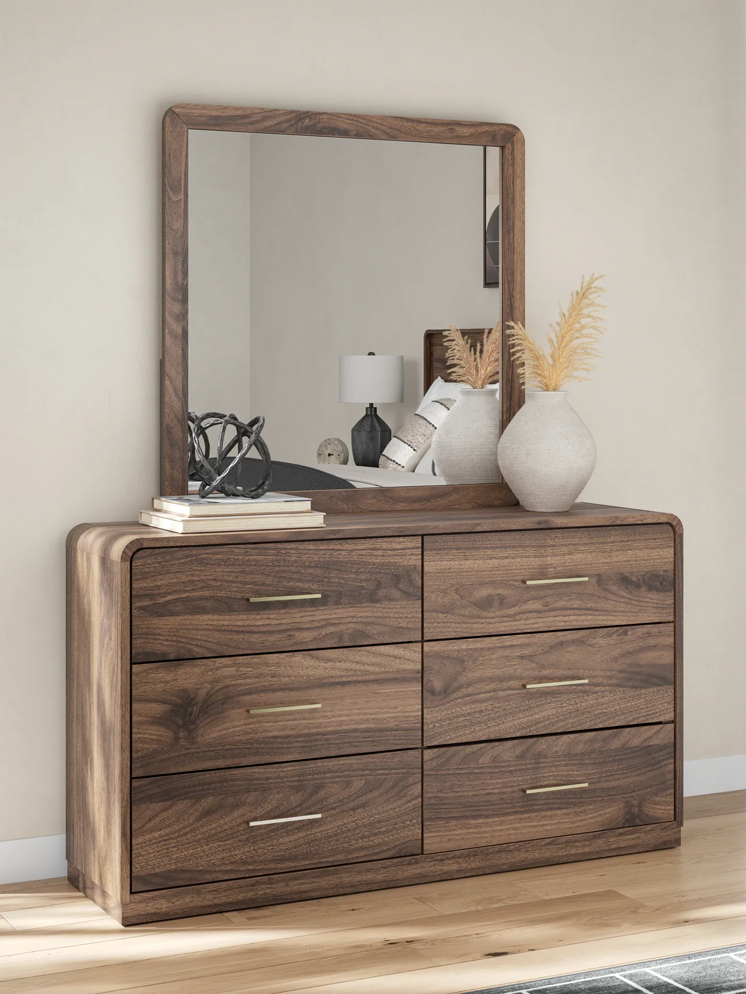 Fortlorn - Dresser And Mirror - Walnut Brown - Image 2