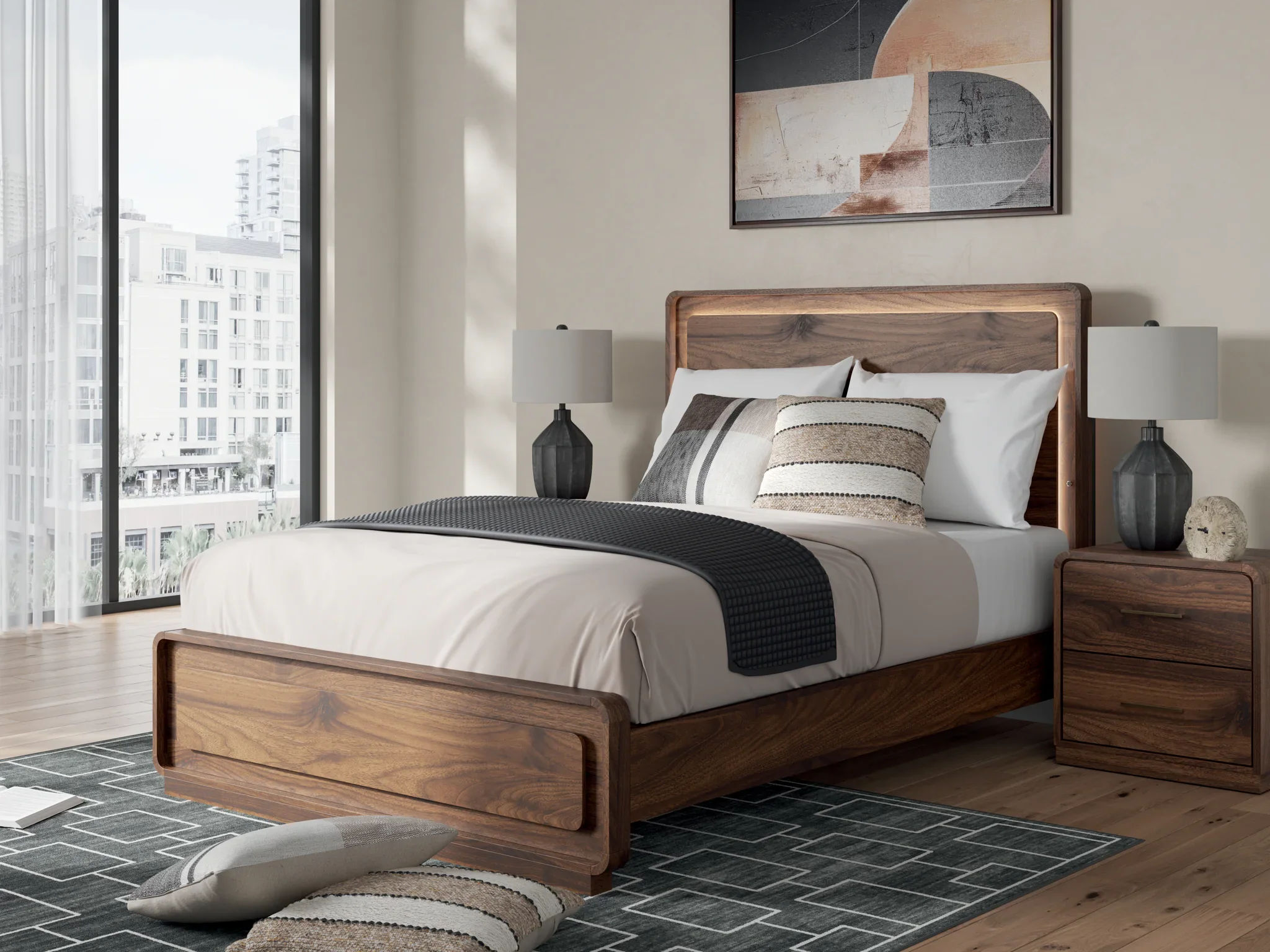 Fortlorn - Queen Panel Bed - Walnut Brown - Image 2