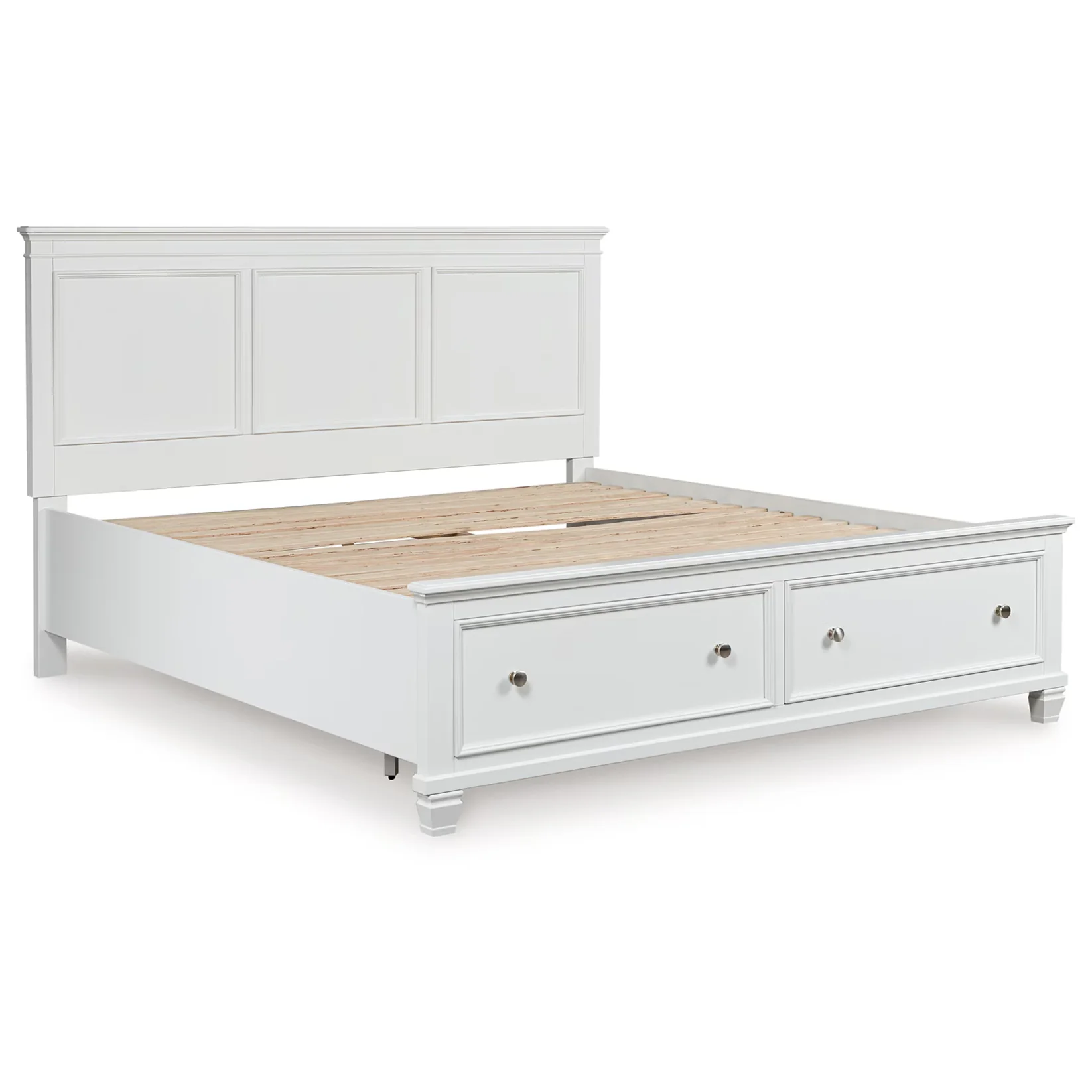 Fortman - White - California King Panel Storage Bed