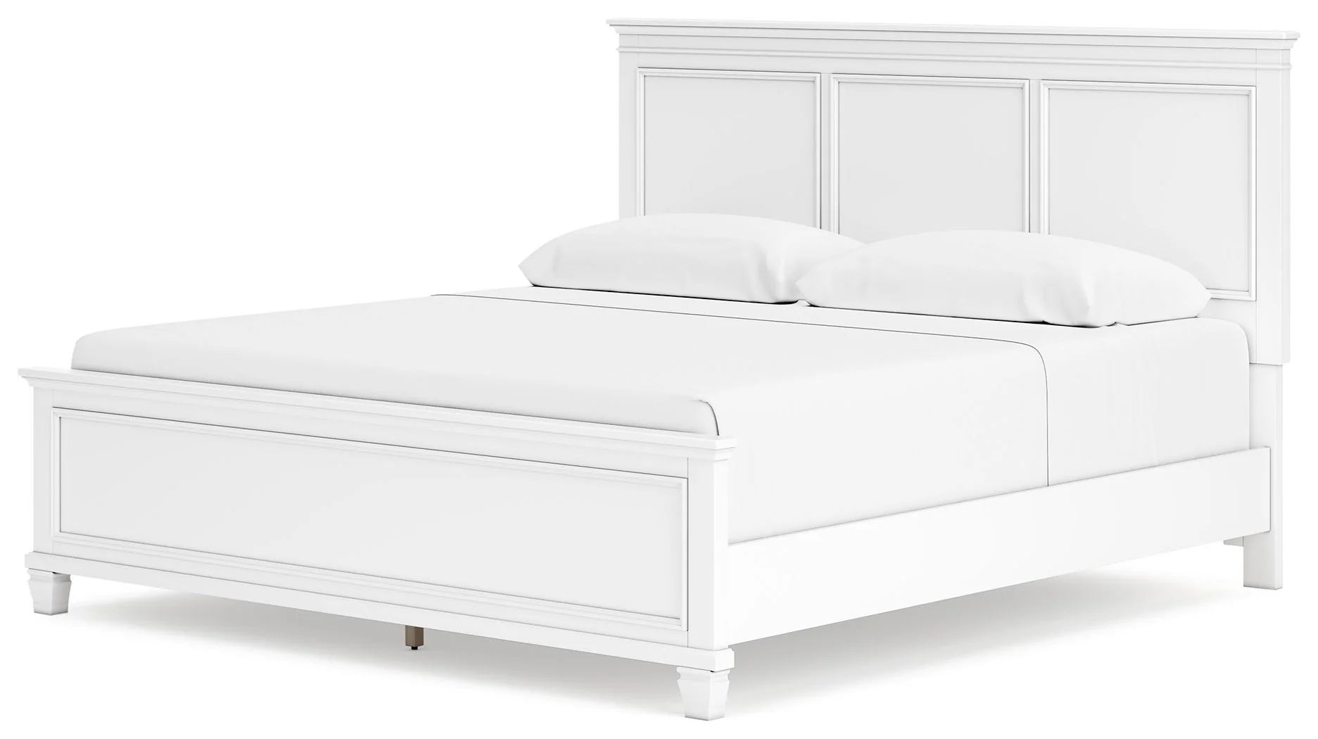 Fortman - White - King Panel Bed - Image 4