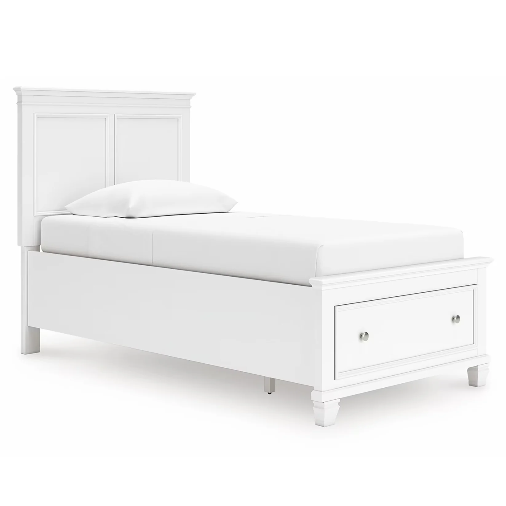 Fortman - White - Twin Panel Storage Bed