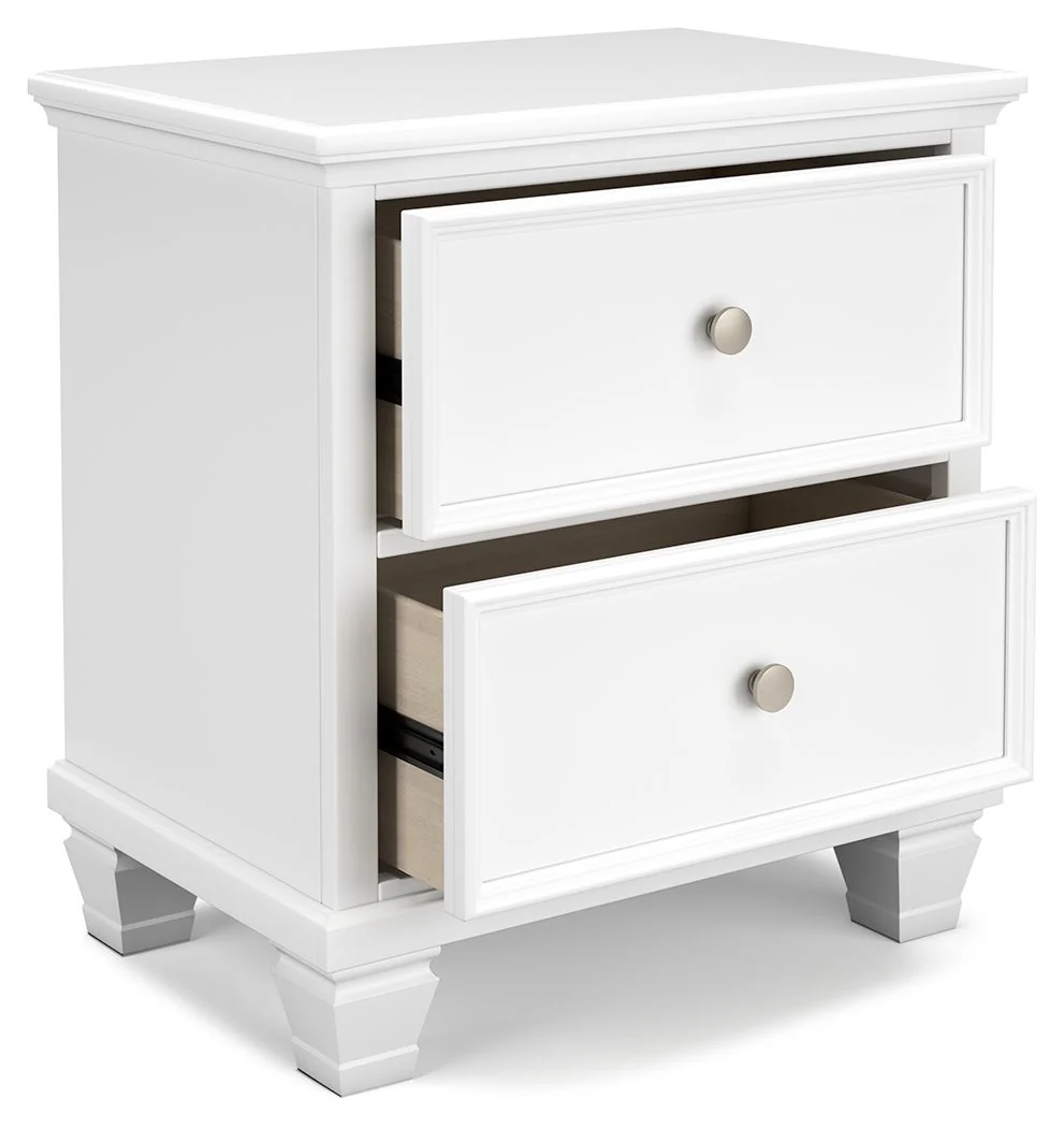Fortman - White - Two Drawer Night Stand - Image 3