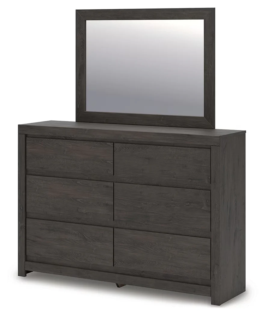 Fraluna - Charcoal - Dresser And Mirror - Image 2