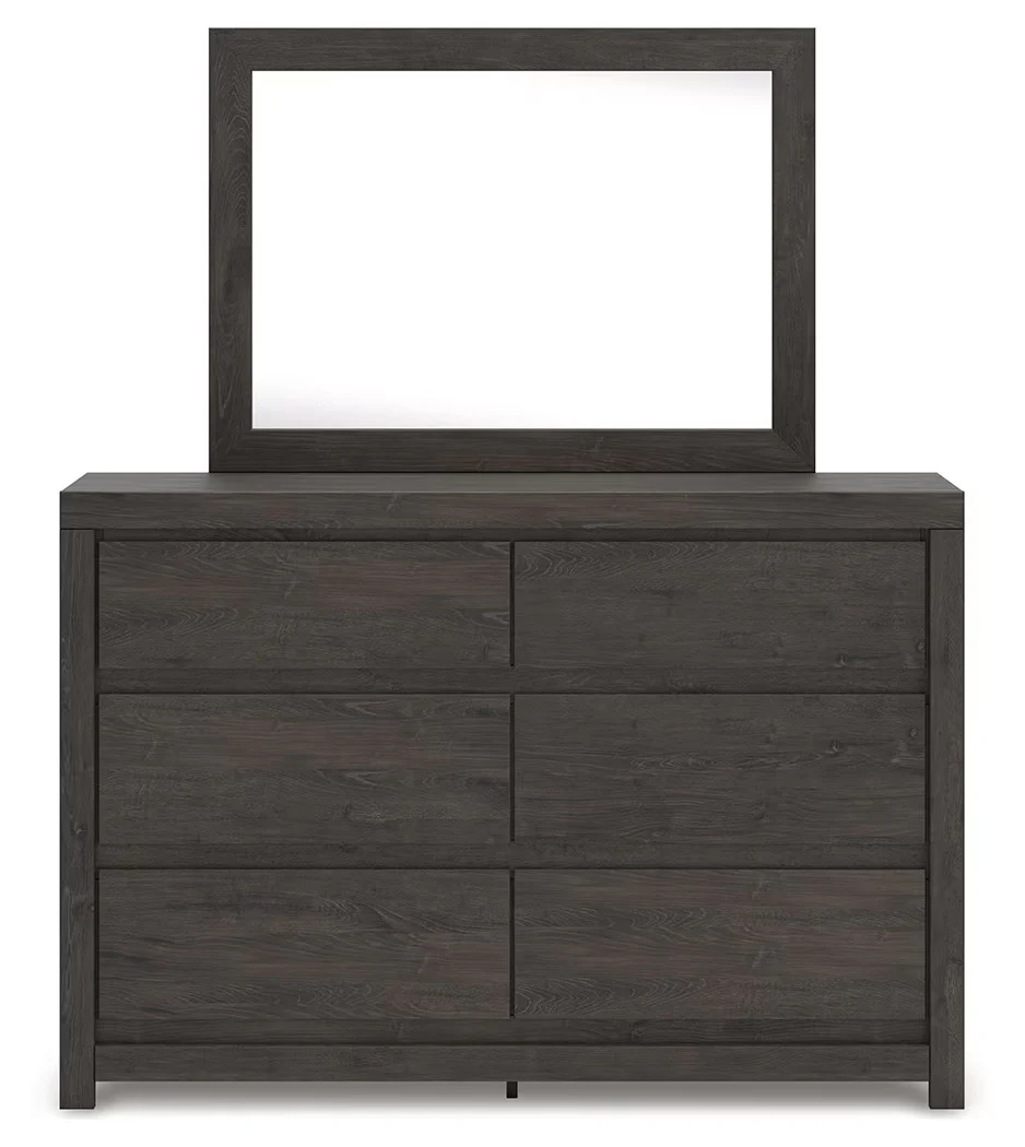 Fraluna - Charcoal - Dresser And Mirror - Image 4