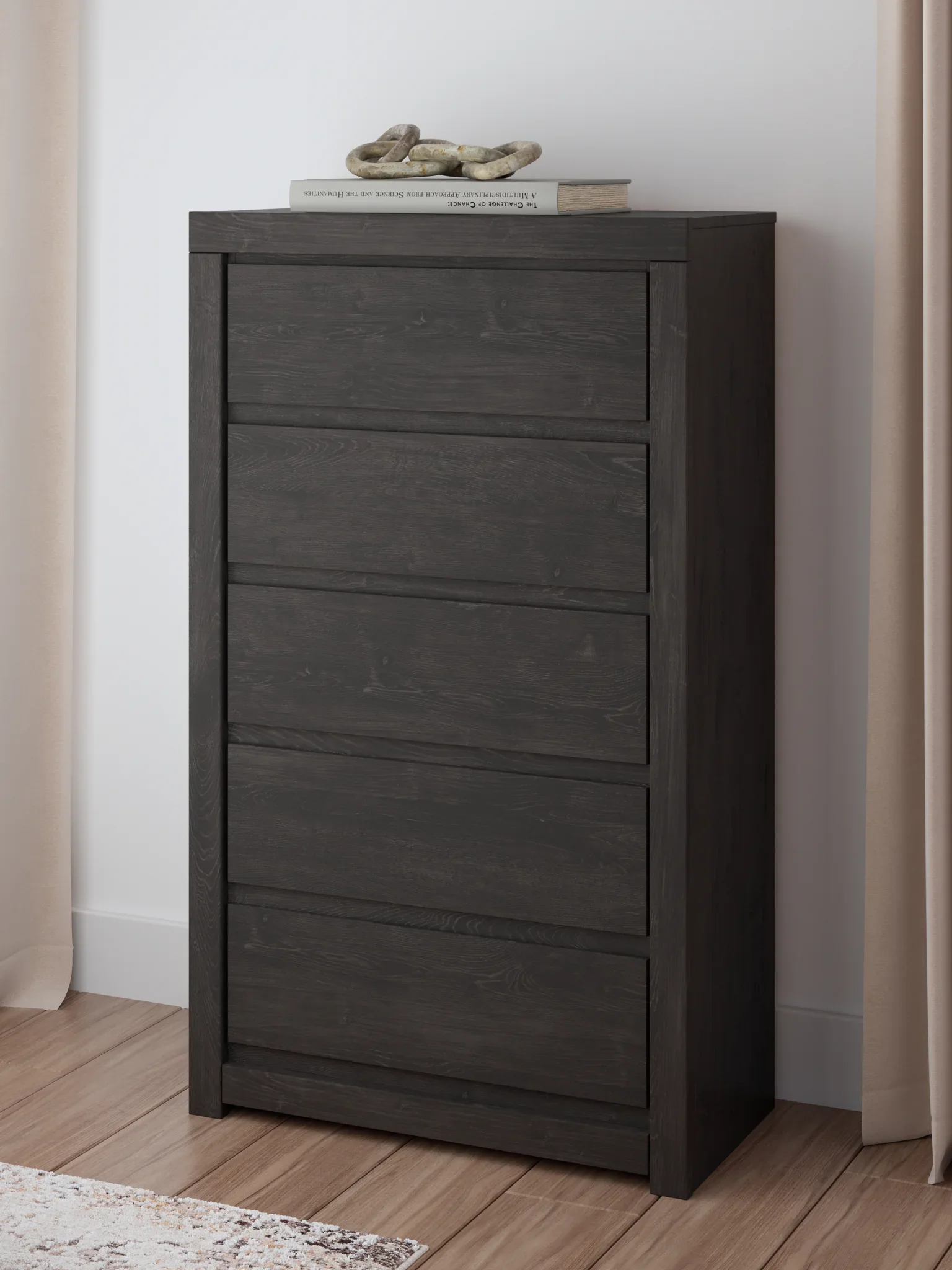 Fraluna - Charcoal - Five Drawer Chest - Image 10