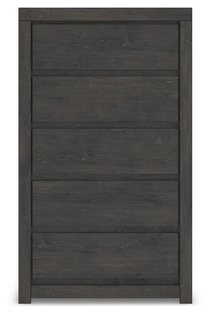 Fraluna - Charcoal - Five Drawer Chest - Image 4