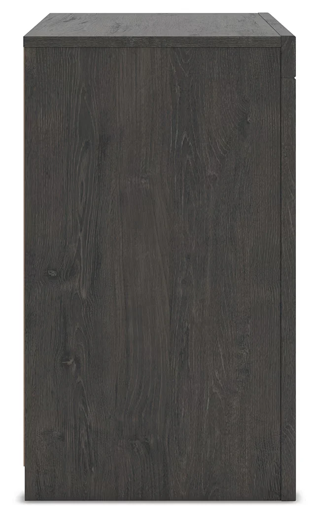 Fraluna - Charcoal - Two Drawer Night Stand - Image 3