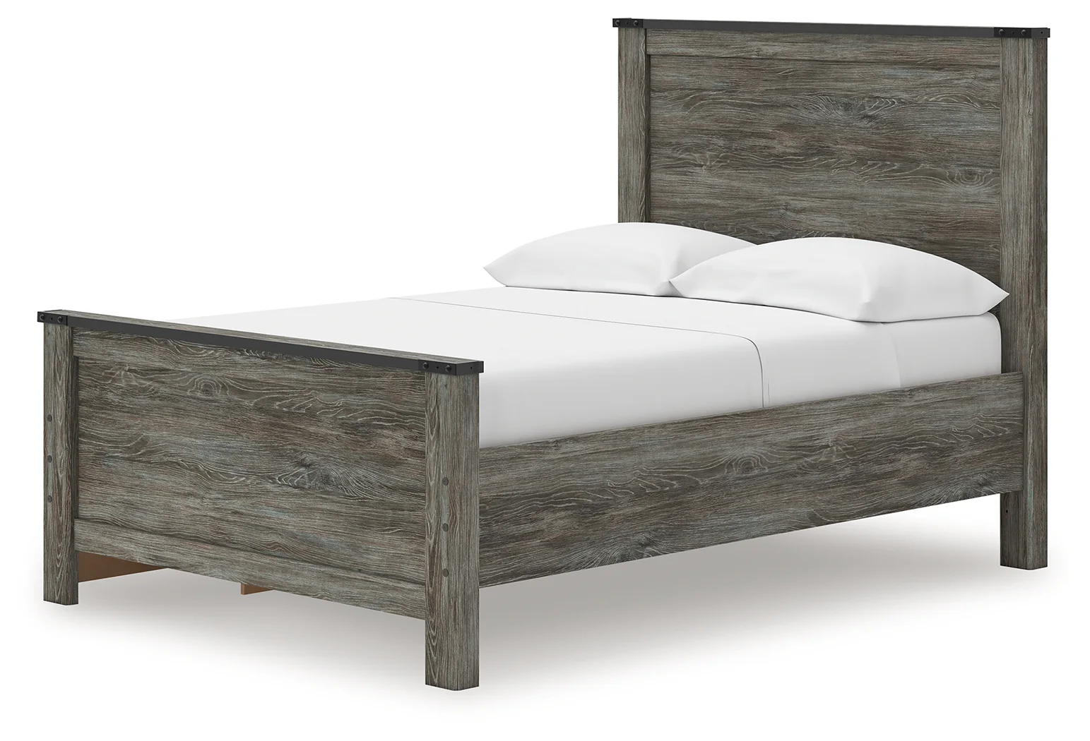 Frandern - Black / Gray - Full Panel Bed With Storage - Image 3