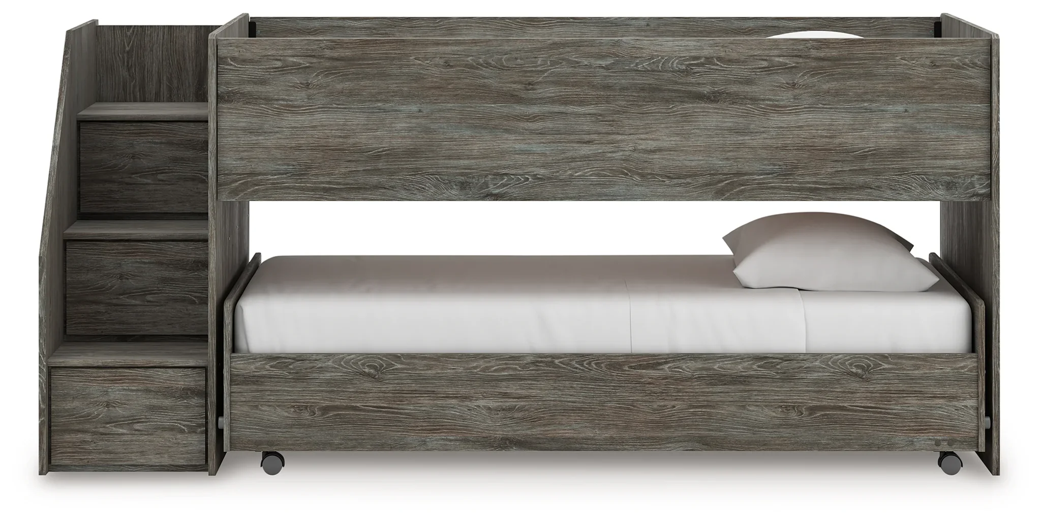 Frandern - Gray - Twin Over Twin Loft Bed - Image 3