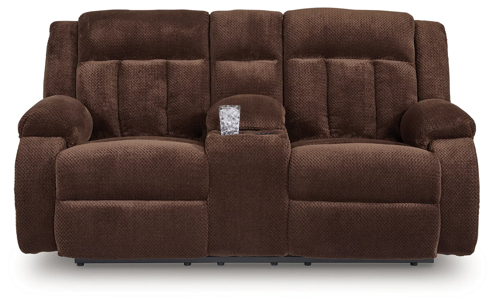 Free Wake - Chocolate - Double Relcining Power Loveseat With Console - Image 3