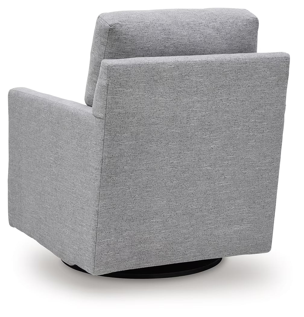 Freybourne Next-Gen Nuvella - Pewter - Swivel Accent Chair - Image 5