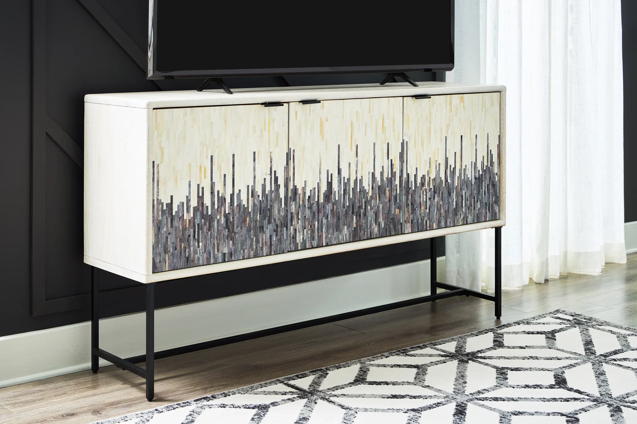Freyton - White / Gray - Accent Cabinet - Image 3