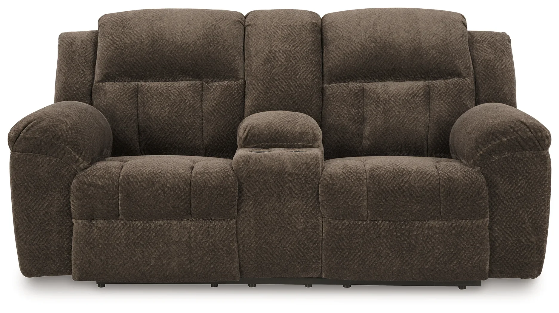 Frohn - Chocolate - Dbl Reclining Loveseat With Console - Image 4