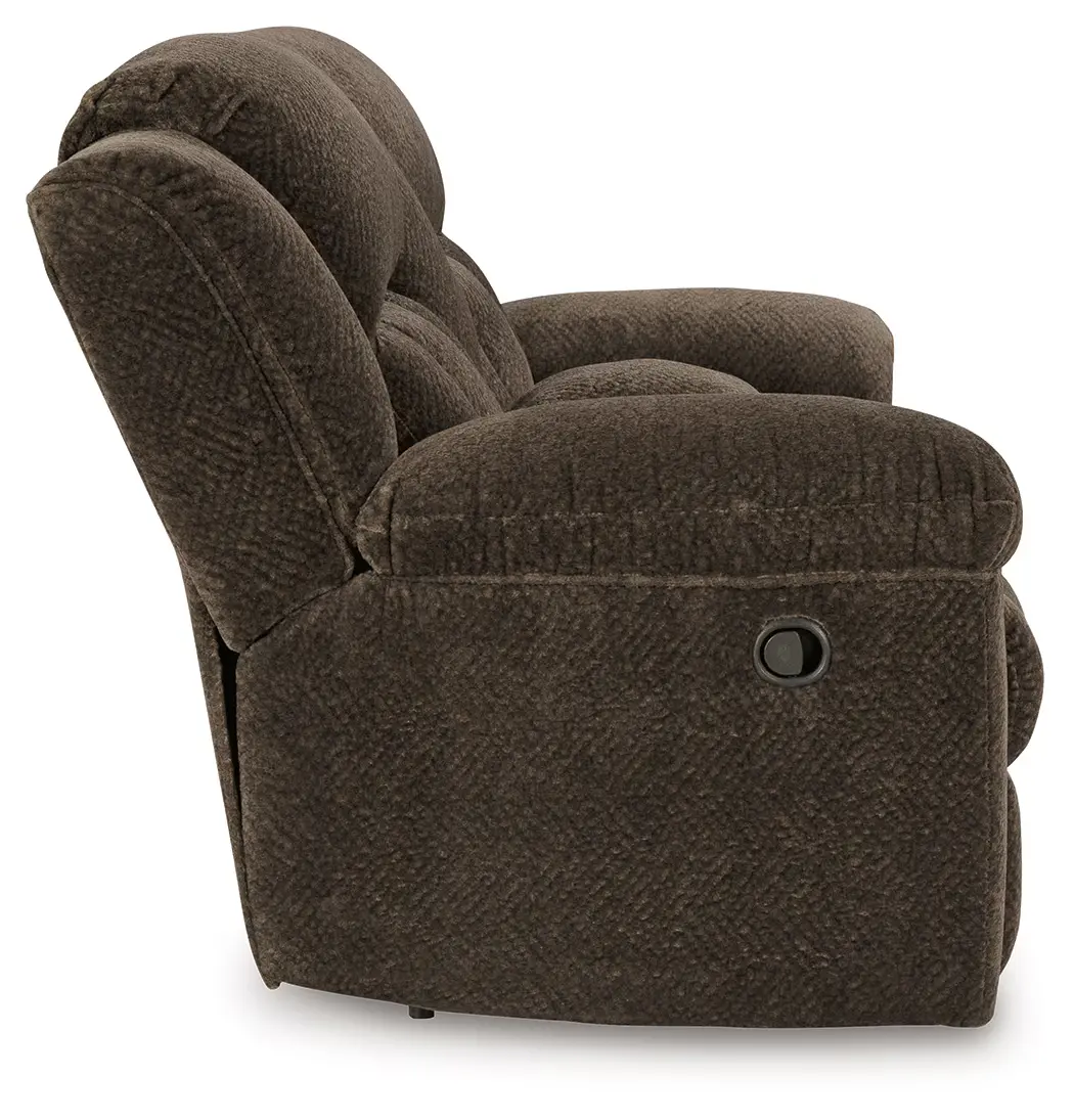 Frohn - Chocolate - Dbl Reclining Loveseat With Console - Image 5