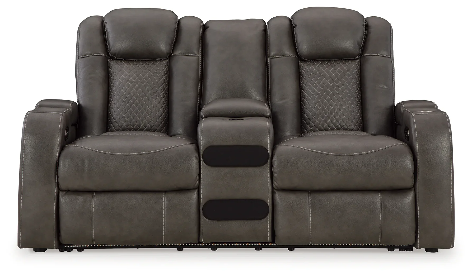 Fyne-Dyme - Sapphire - Power Reclining Loveseat with Console/Adj Hdrst - Image 4
