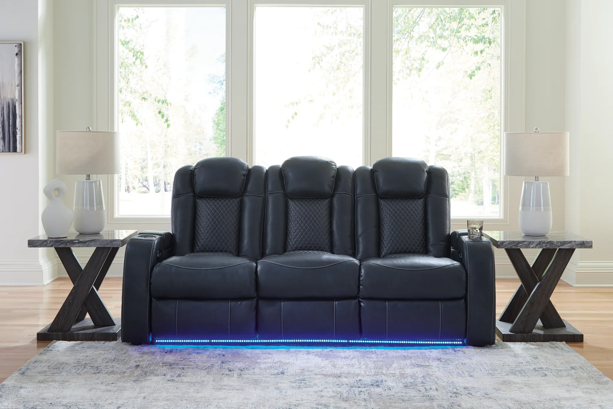 Fyne-Dyme - Shadow - Power Reclining Sofa With Adj Headrest - Image 2